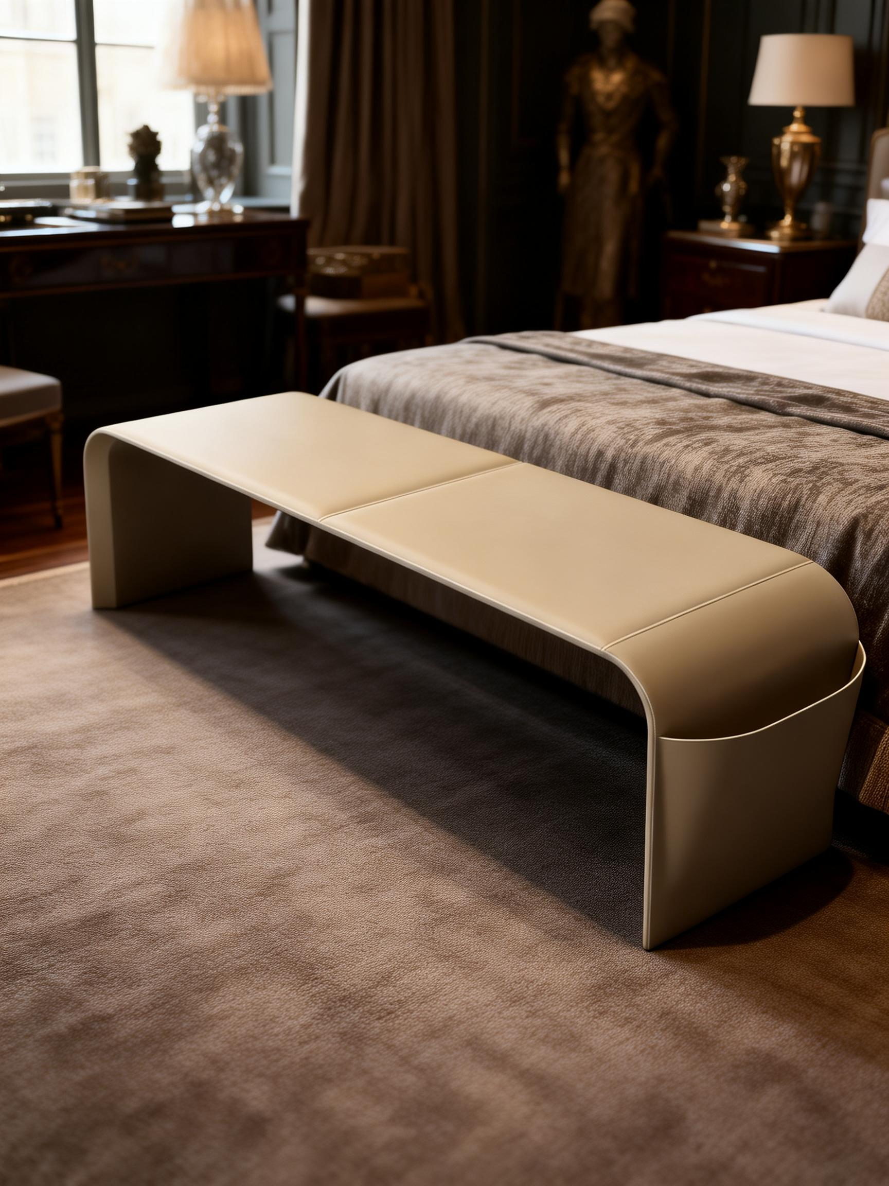 ARC Saddle Leather End-of-Bed Bench