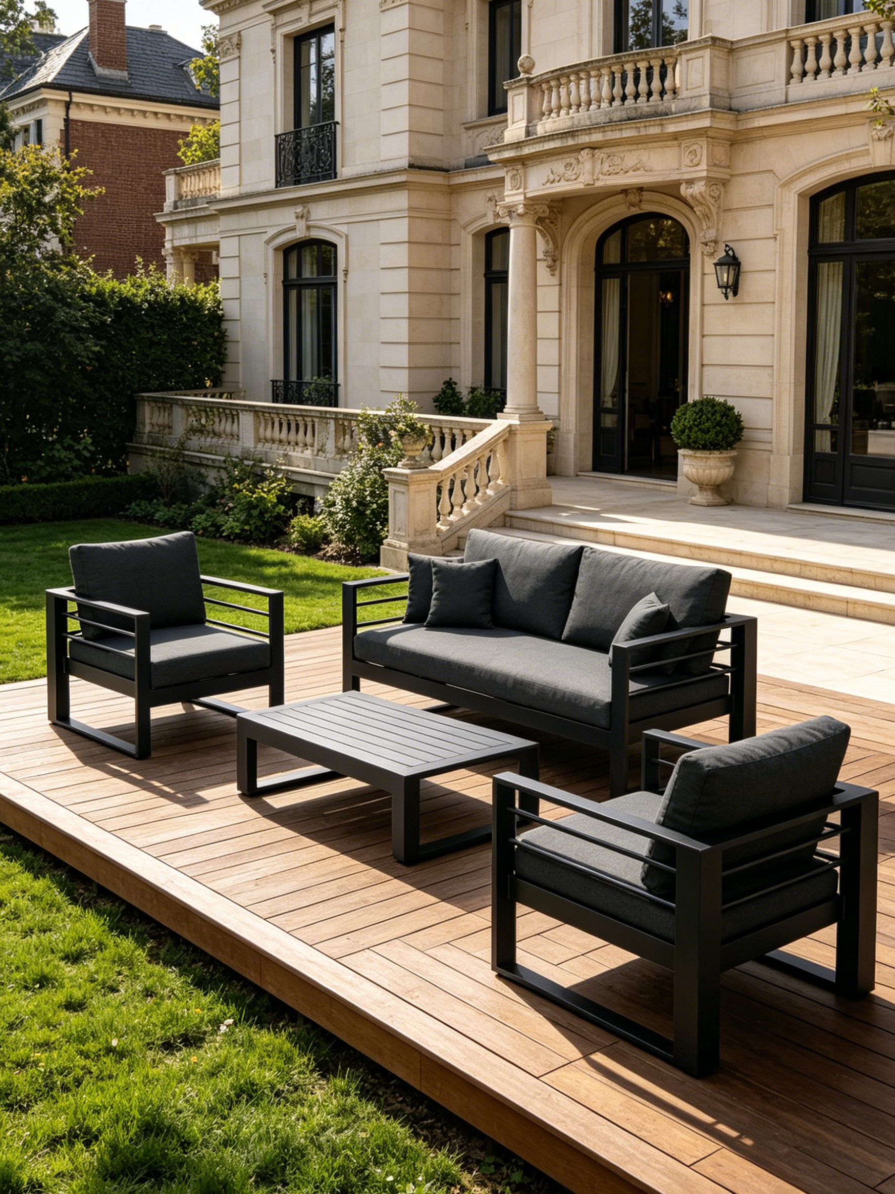FORGE 4-Piece Outdoor Sofa Set with Coffee Table