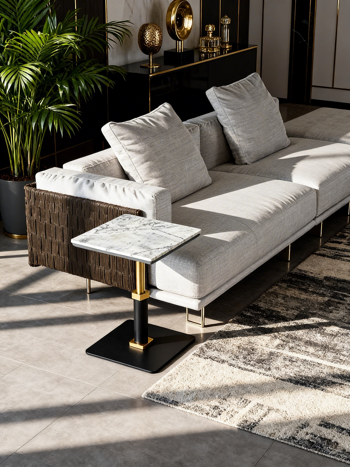 ICEA Ice Dragon Marble Side Table