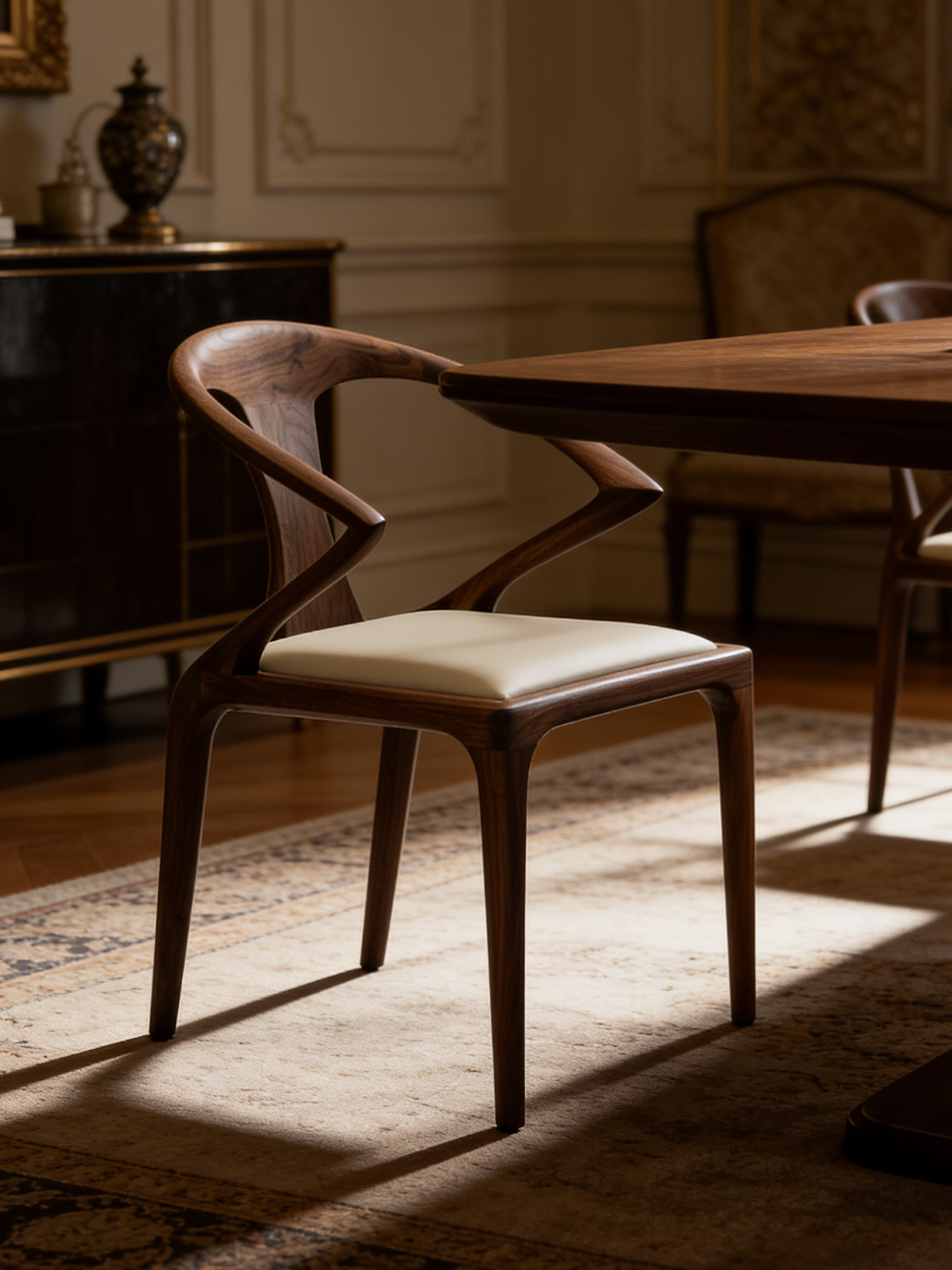 ARC Solid Black Walnut Ming-Inspired Dining Chair