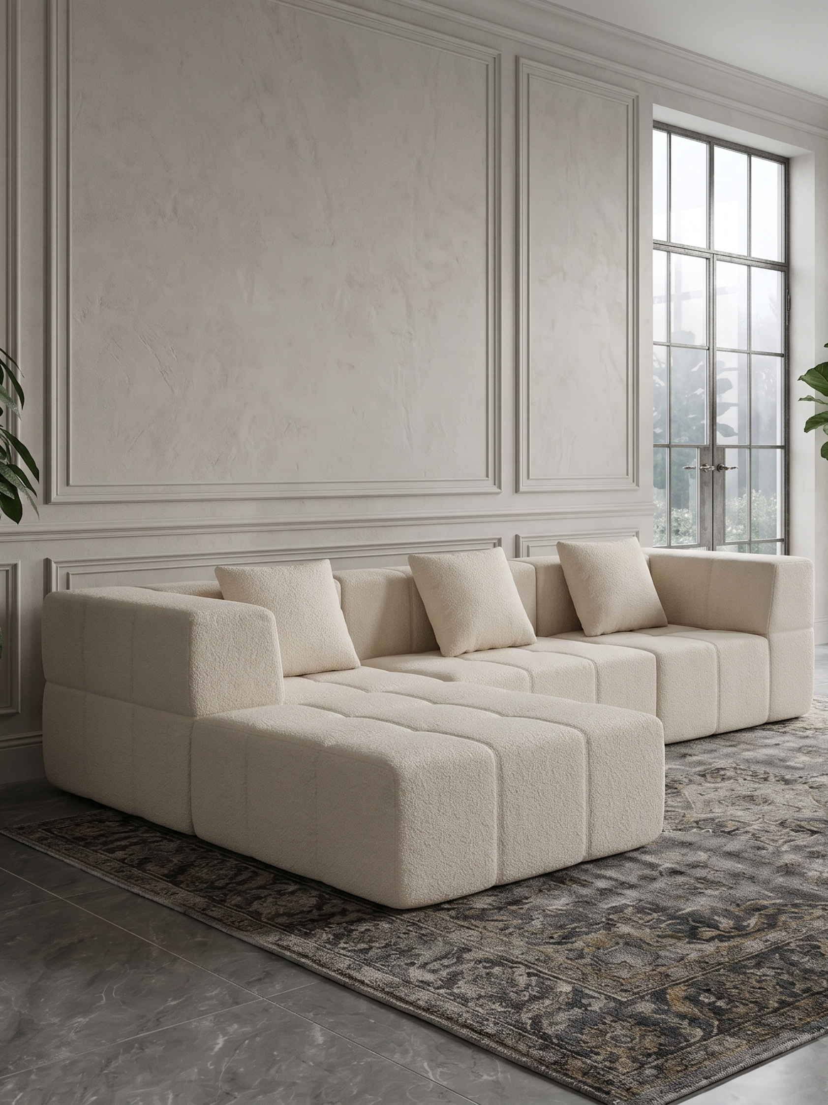 SOFT Self-Expanding Velvet Ottoman