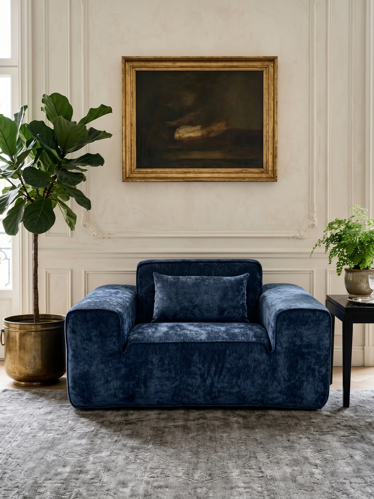 TIDE Self-Expanding Velvet Armchair
