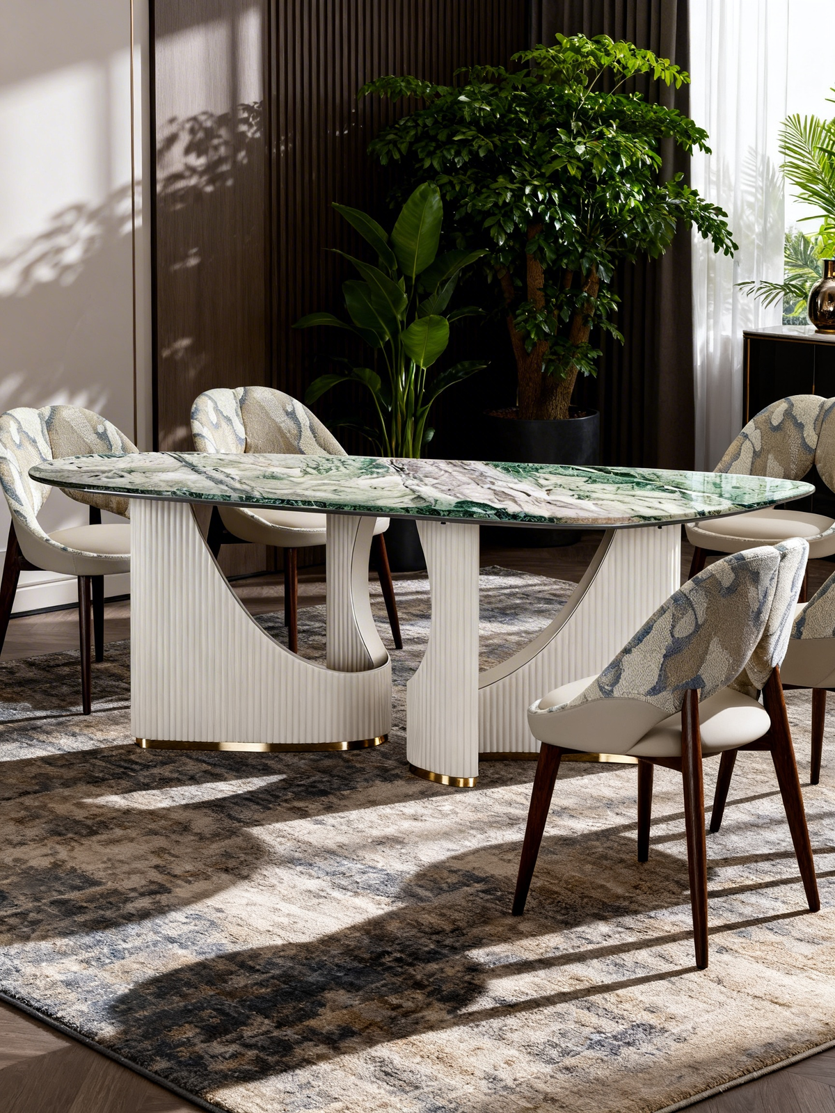 VERDAN Emerald Marble Dining Table