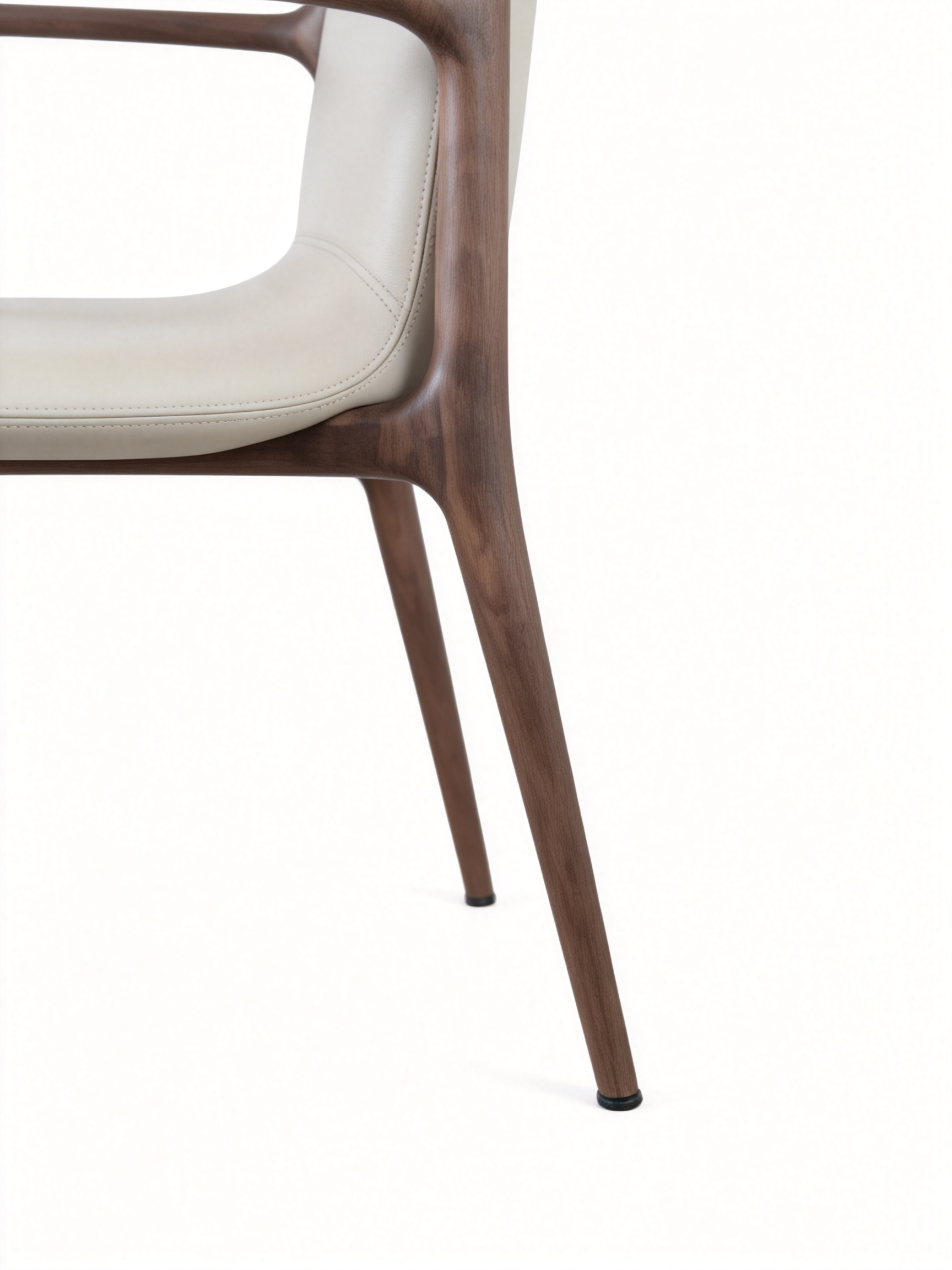 FINO Carver Black Walnut Vegan Leather Dining Chair