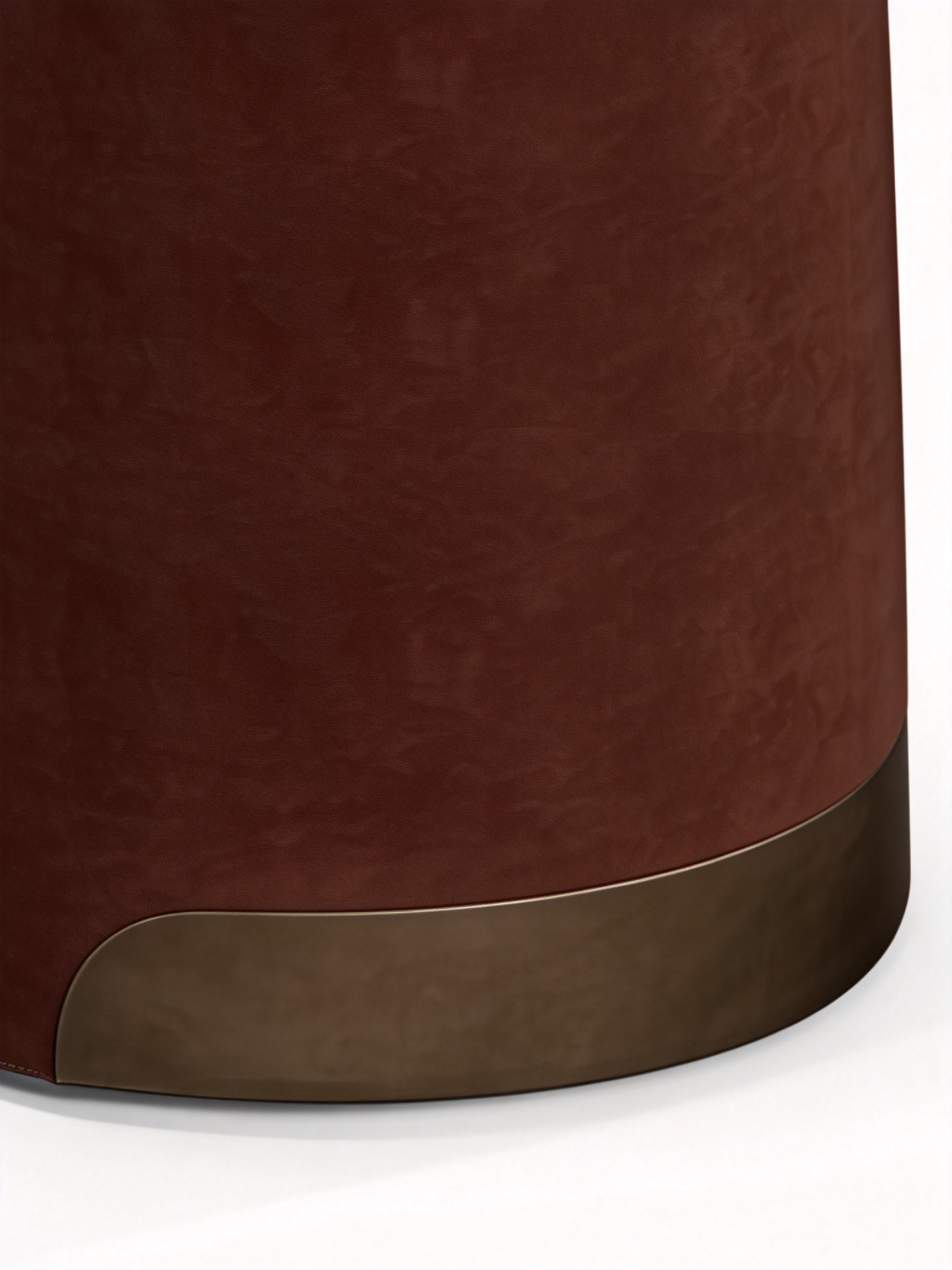 CIRCA Saddle Leather & Suede Fabric Dressing Stool
