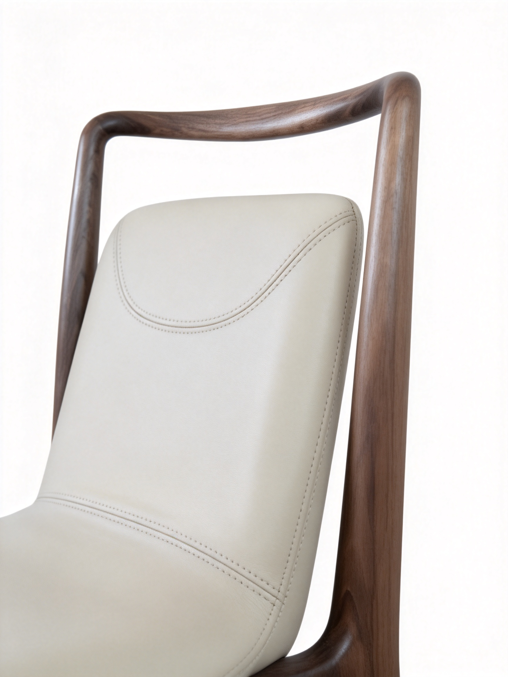FINO Black Walnut Vegan Leather Dining Chair