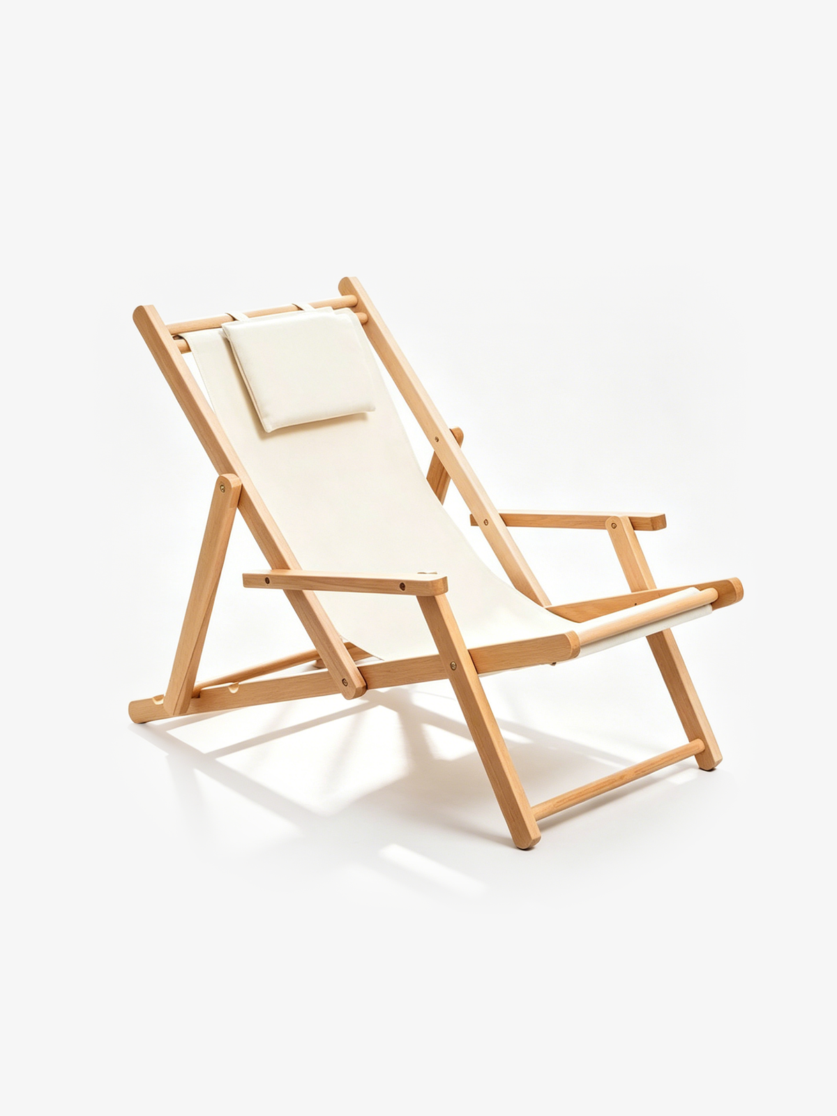 COSTA Folding Sling Chair with Arms & Headrest Cushion