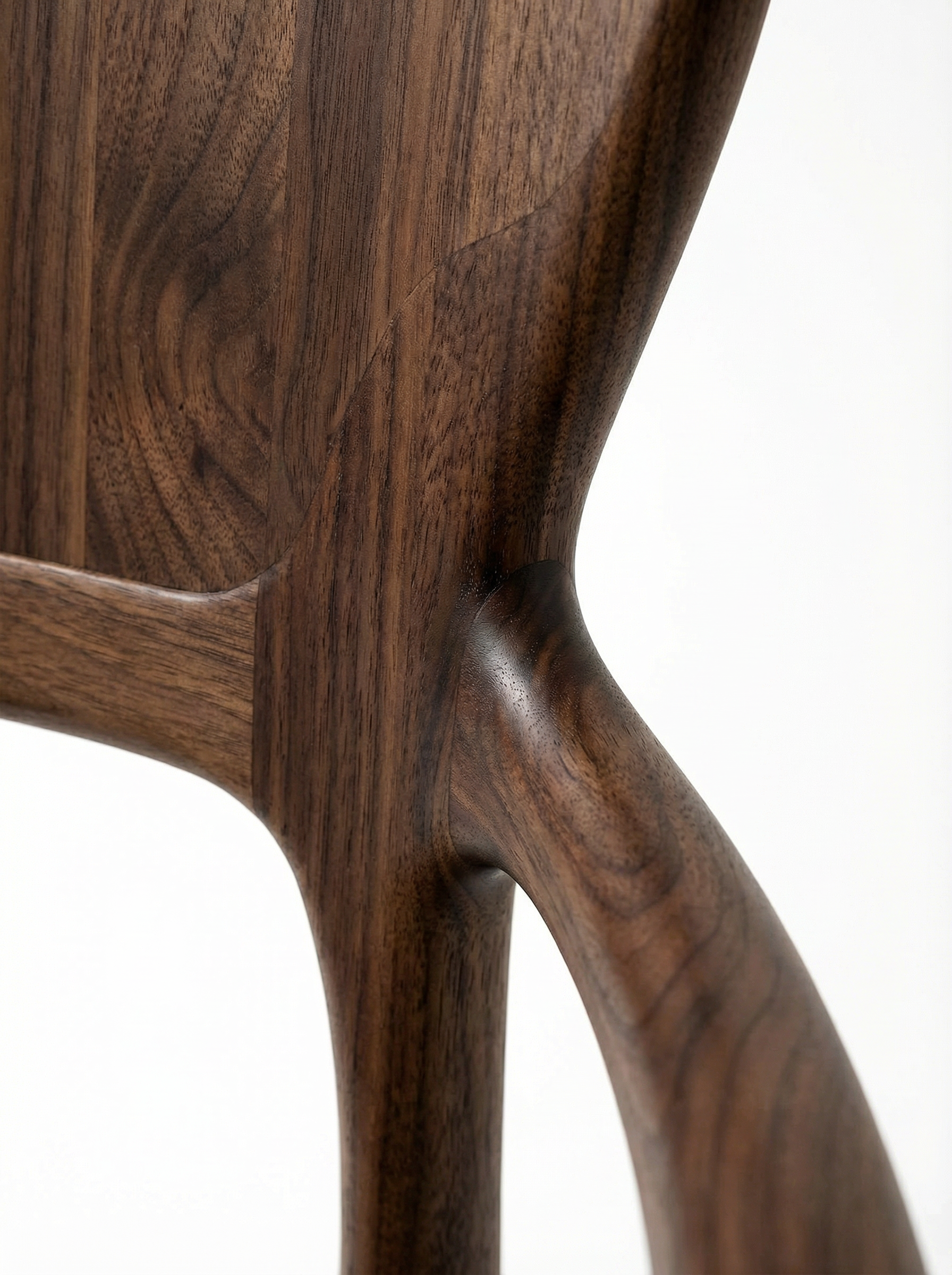 STELLA Black Walnut Vegan Leather Dining Chair with Armrests