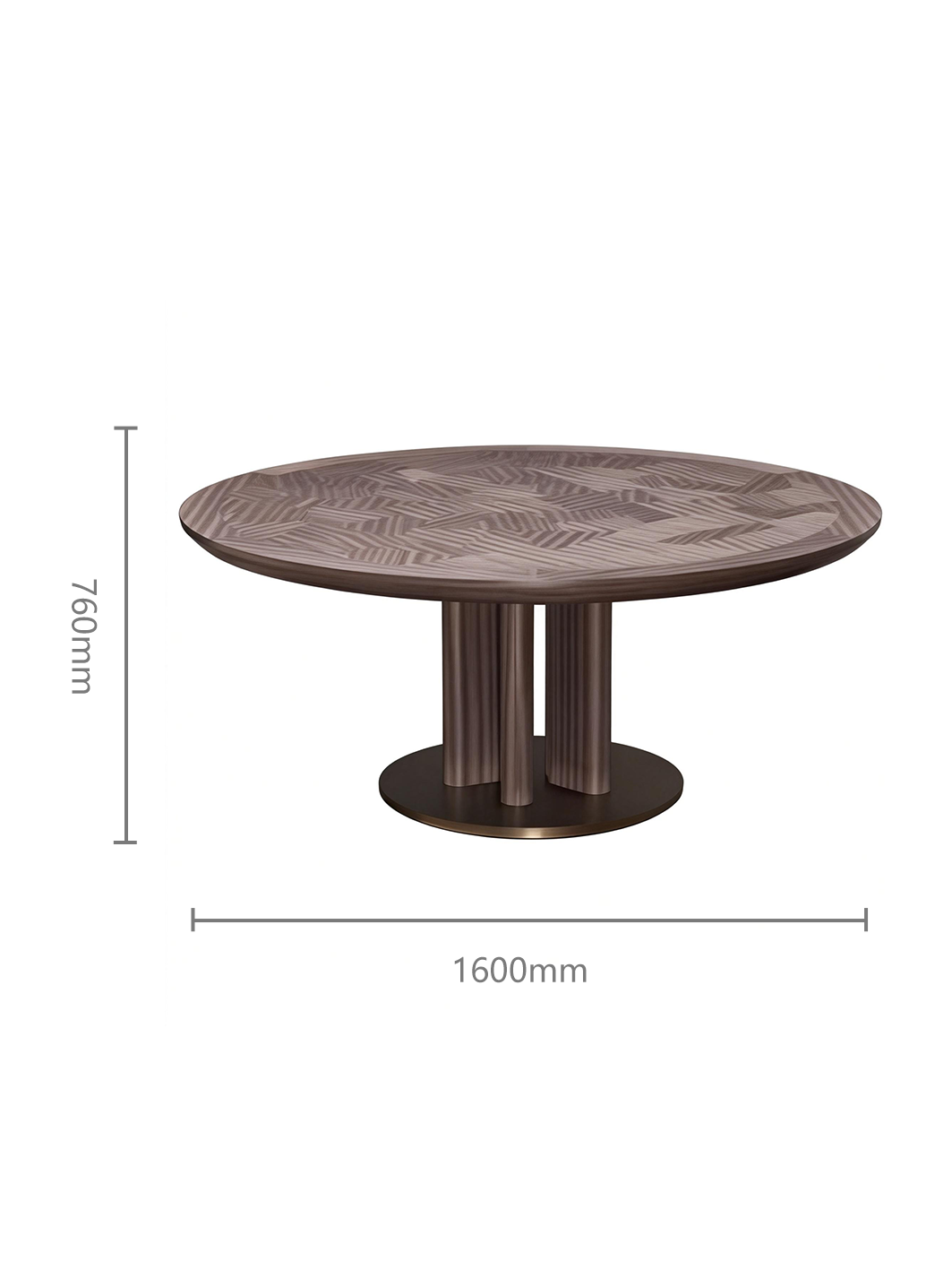 MARLO Round Wood Veneer Dining Table