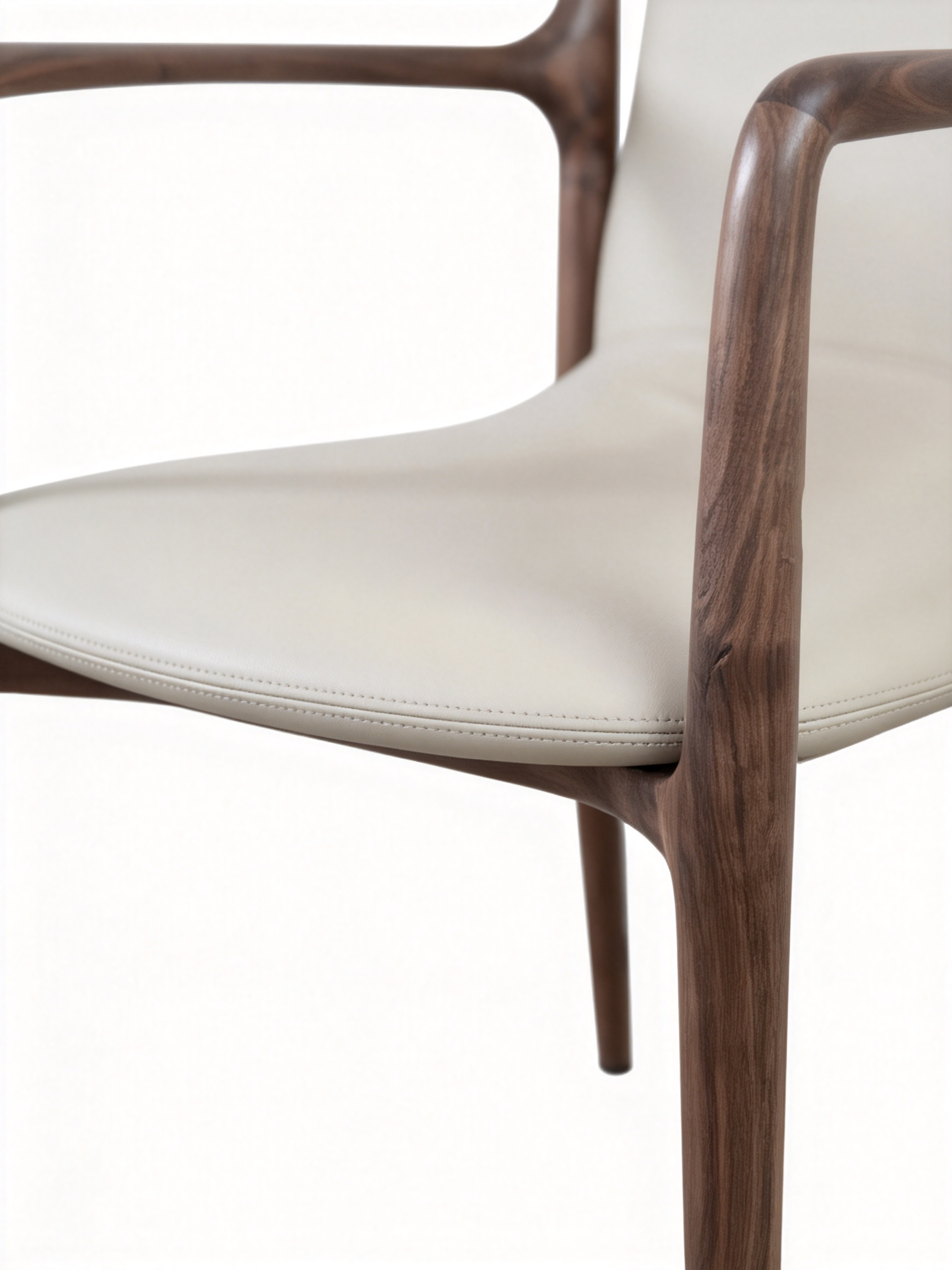FINO Carver Black Walnut Vegan Leather Dining Chair