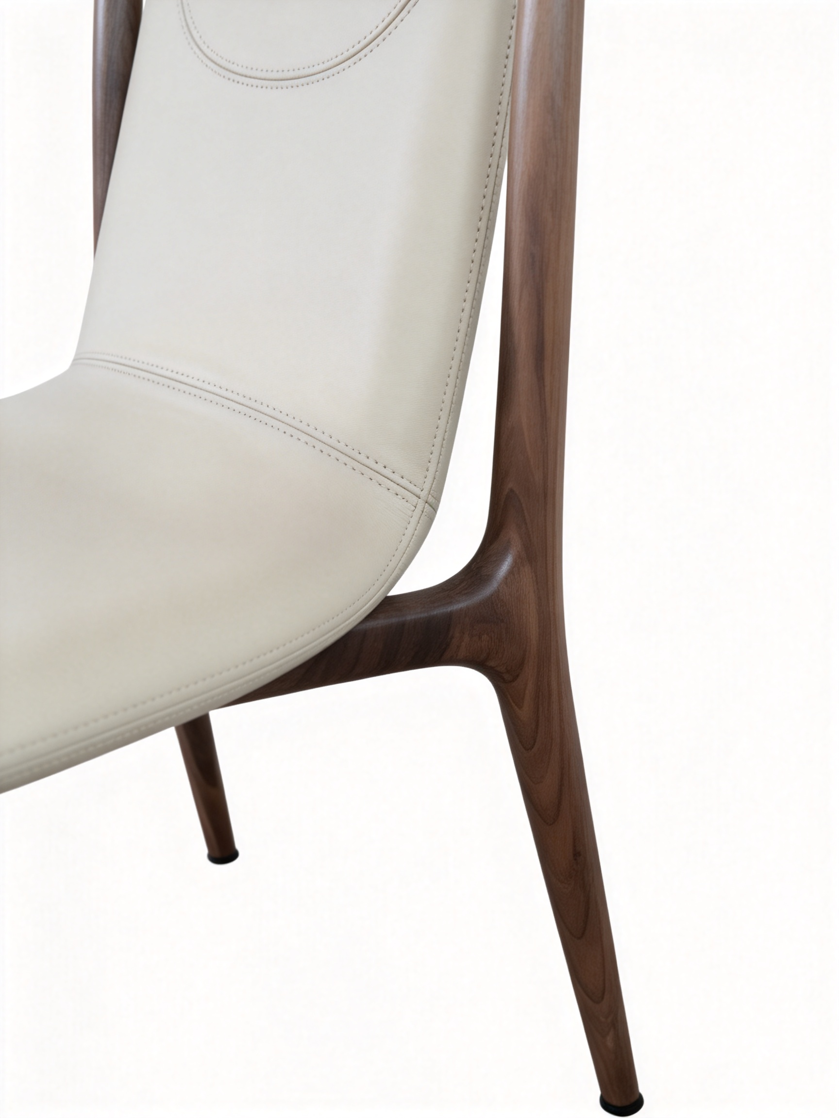 FINO Black Walnut Vegan Leather Dining Chair