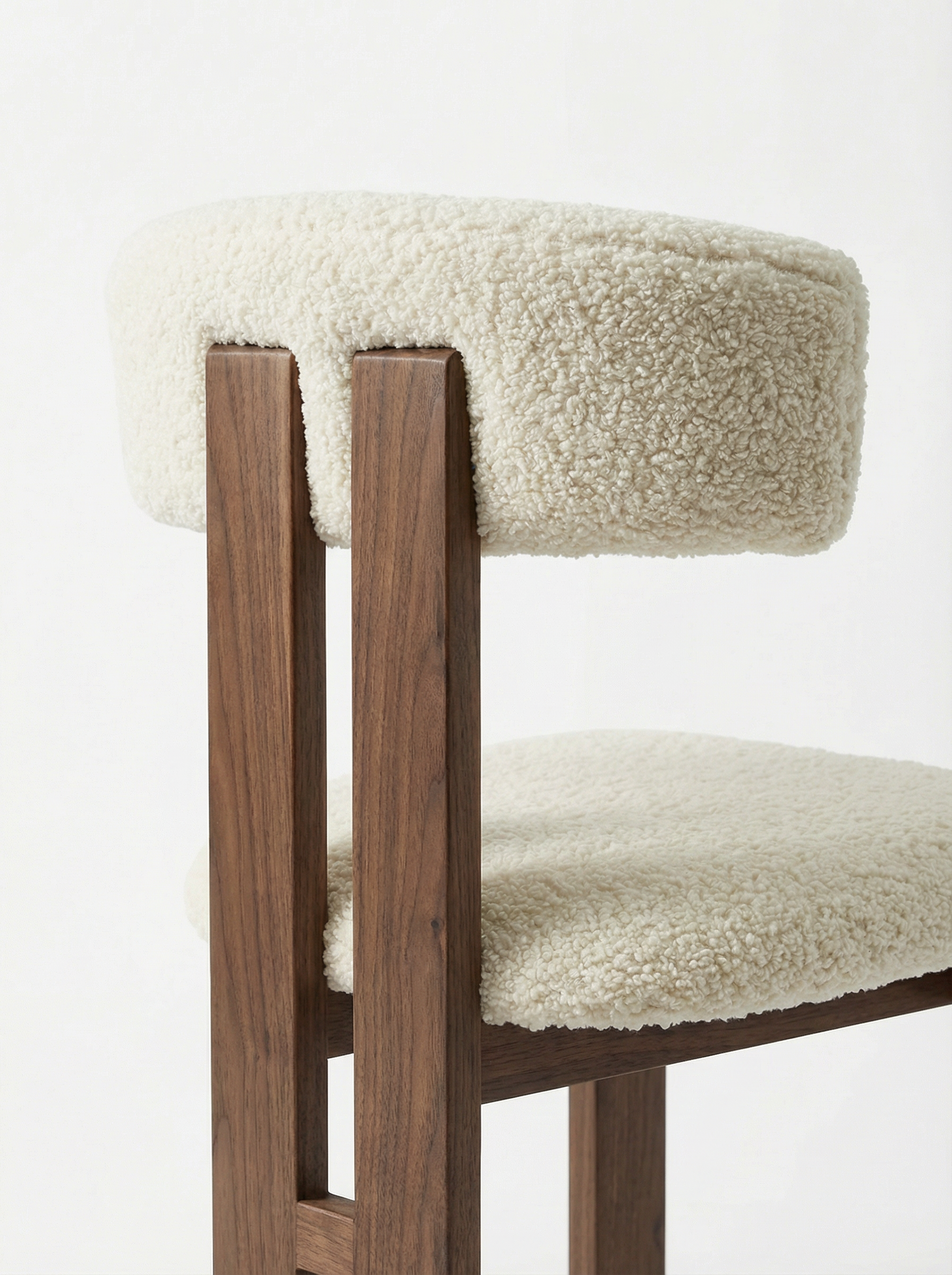COLETTE Black Walnut Bouclé Dining Chair