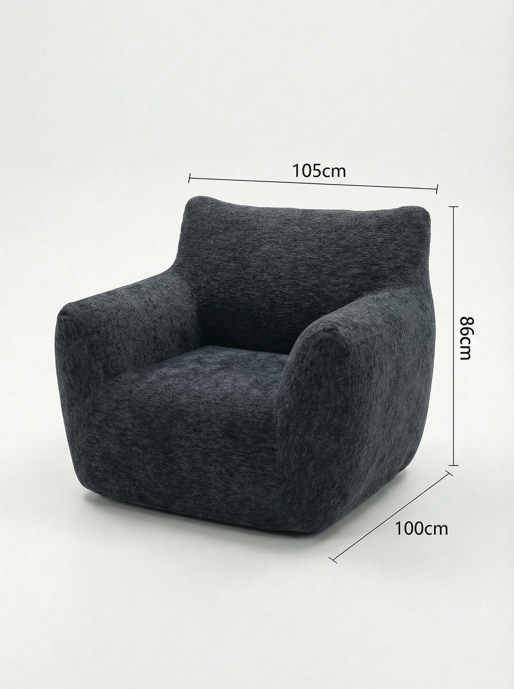 SENE Charcoal Bubble Armchair