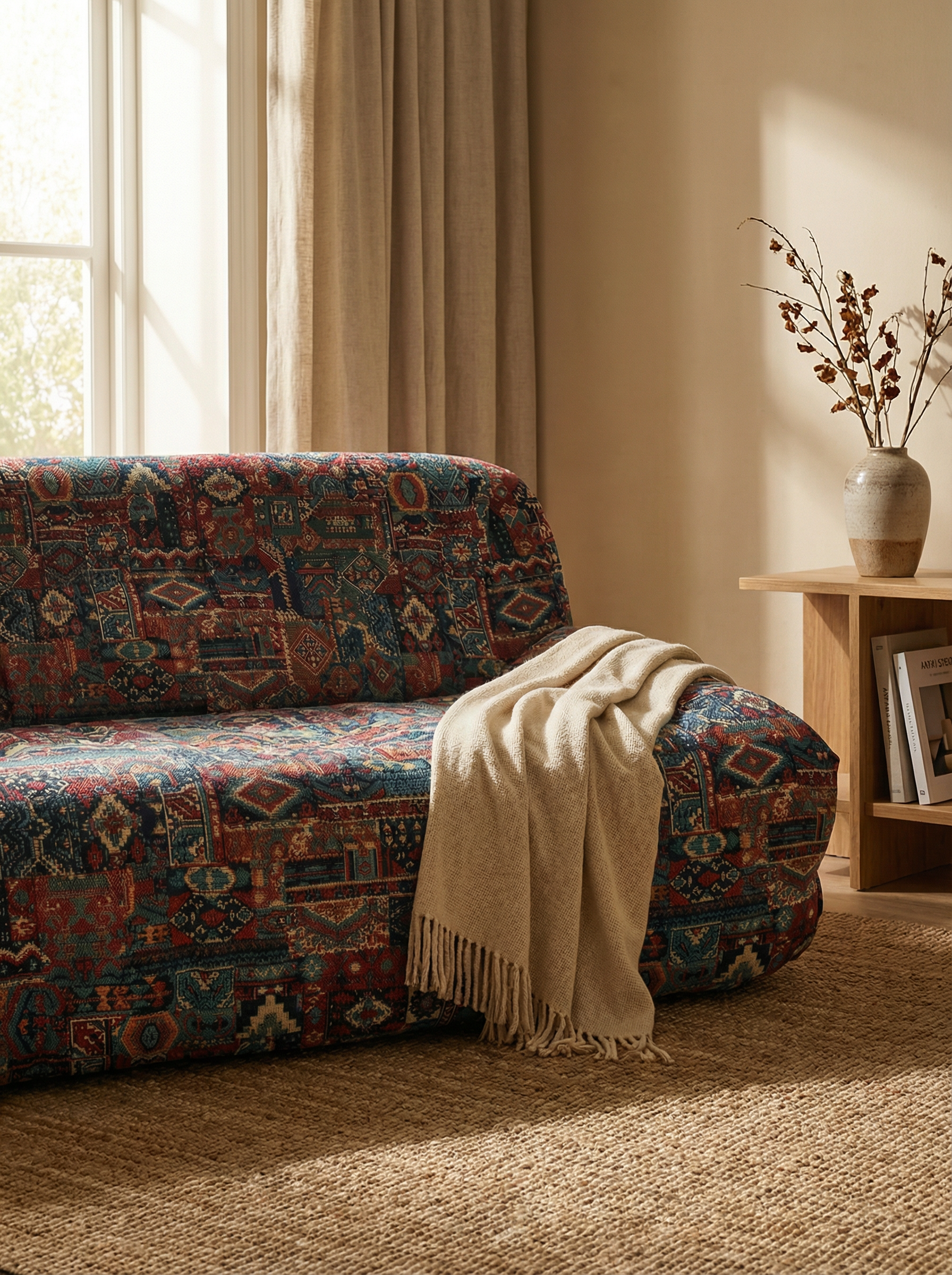 LEDA Instant Bloom Tapestry Patterned 2-Seater Sofa
