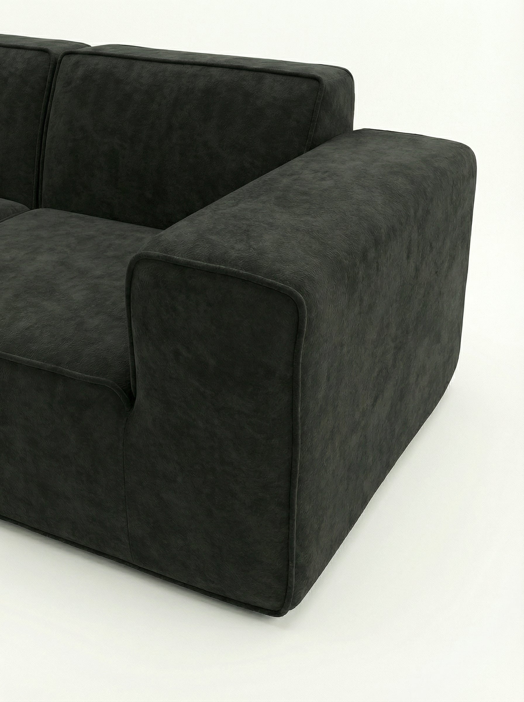 COAL 4-Seater Charcoal Modular Block Sofa