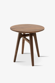 YU Solid Black Walnut Japandi Side Table