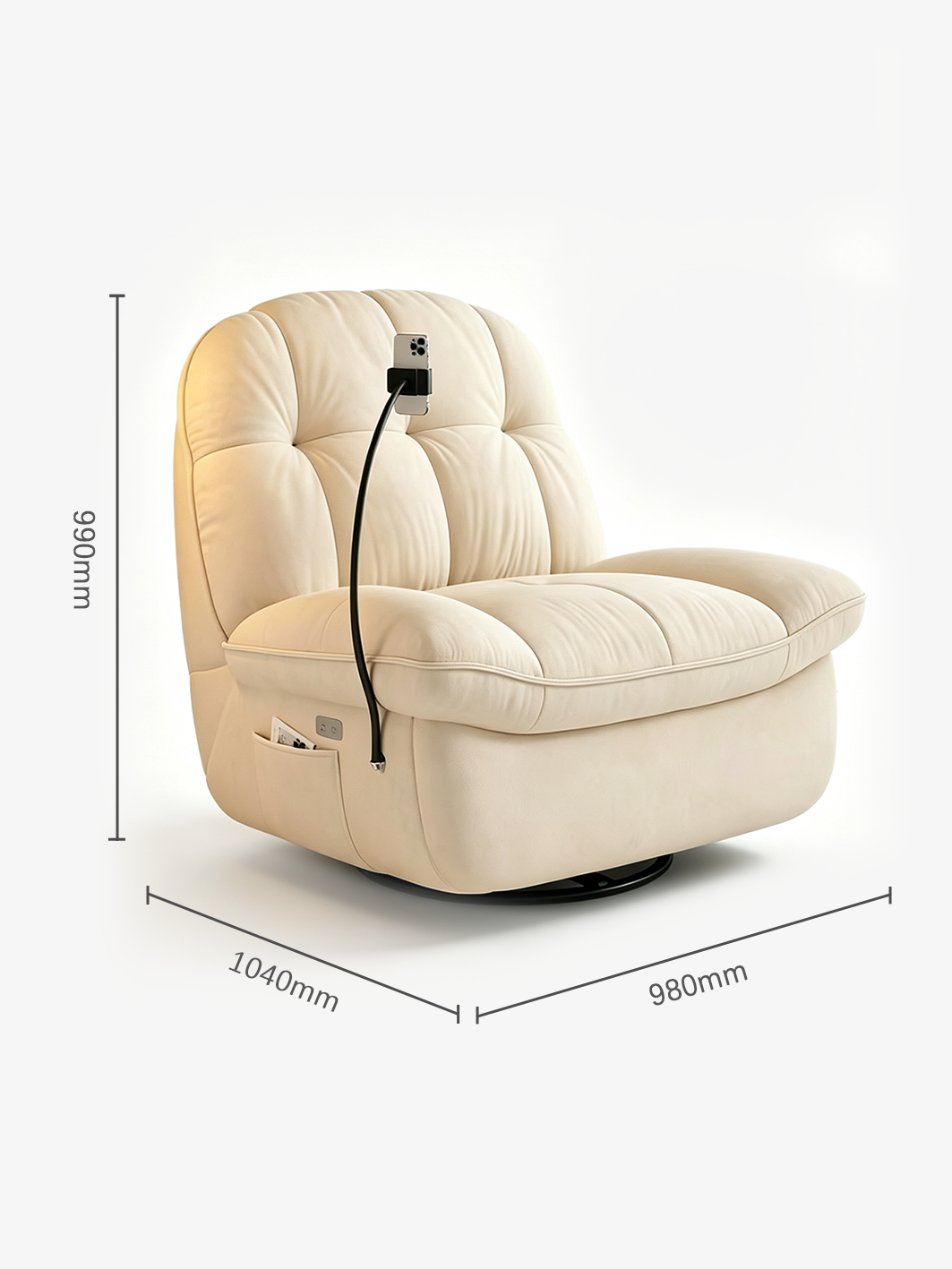 Nido Electric Swivel Rocking Chair