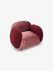 RUBIS Two-Tone Velvet Lounge Chair