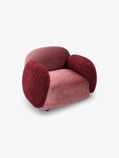 RUBIS Two-Tone Velvet Lounge Chair
