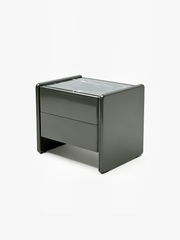 TERRA Lacquered Bedside Table with Quartz Top