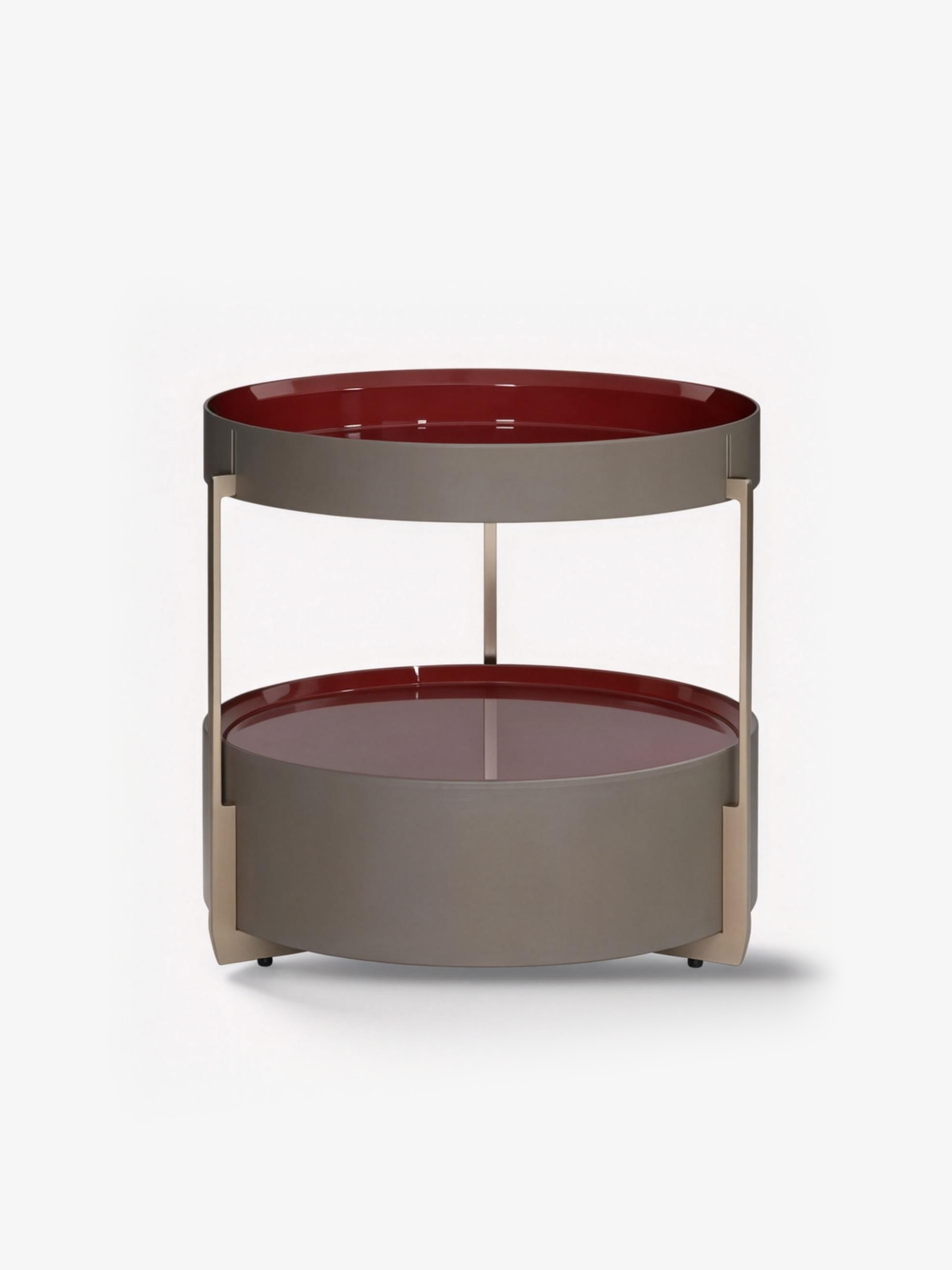 ORION Saddle Leather Round Side Table