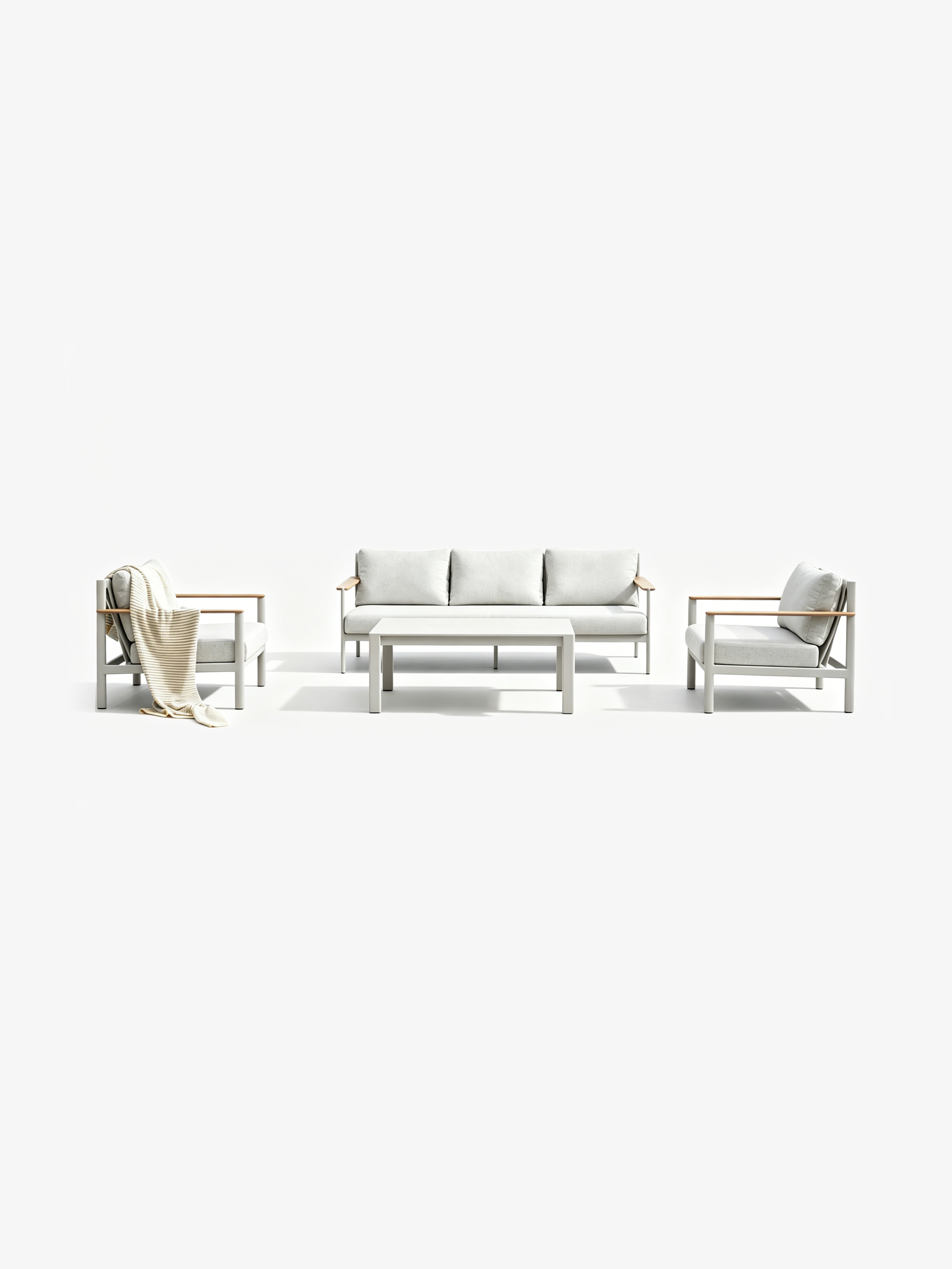 WING Outdoor Sofa Set with Sintered Stone Coffee Table