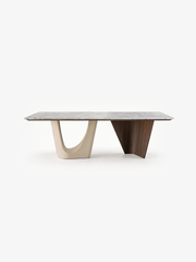 VALEN Blue Crystal Marble Dining Table
