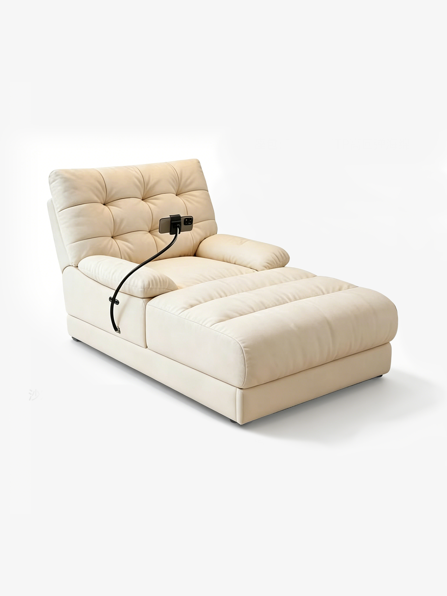 Plume Cloud-Quilted Reclining Chaise Longue