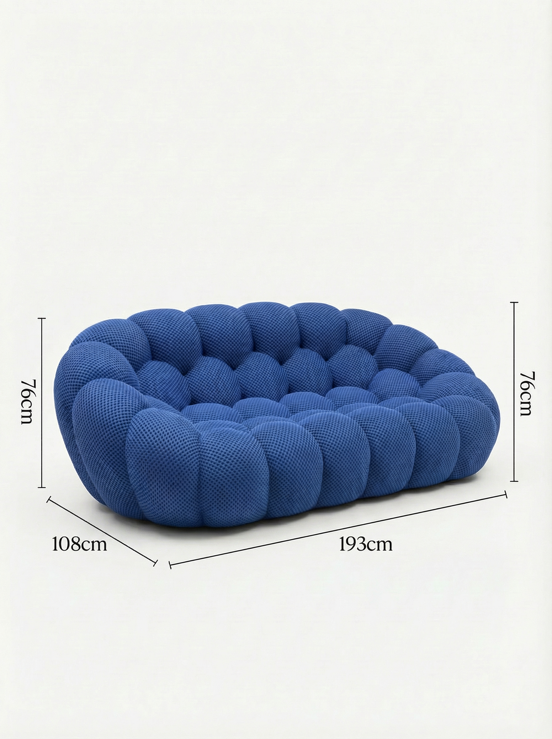 BOBO Instant Bloom Blue Bubble 2-Seater Sofa
