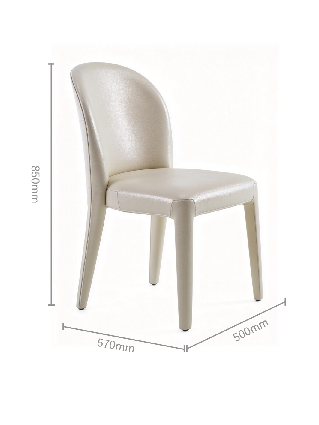 LUCEN Genuine Leather Dining Chair