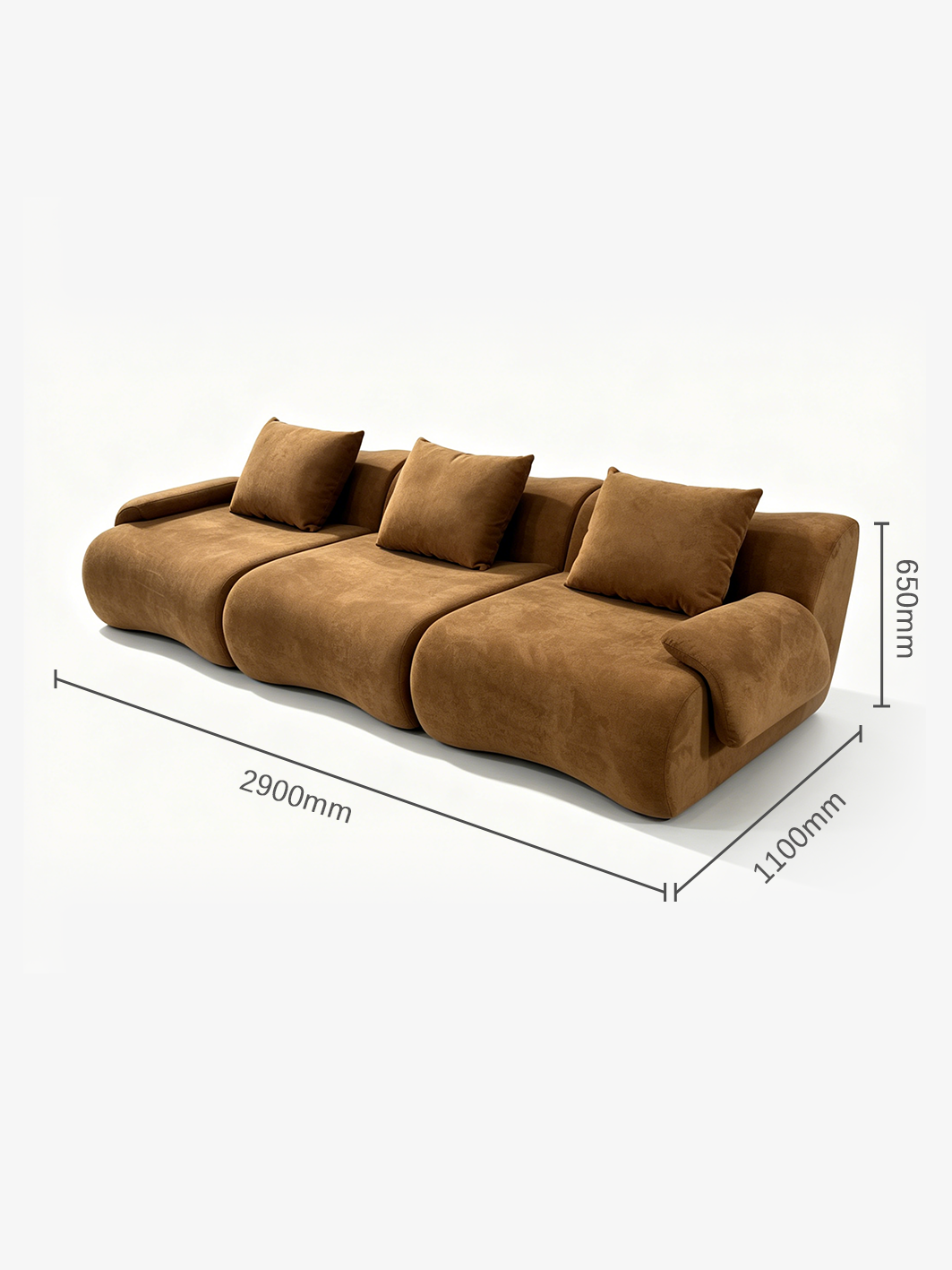 Dune Italian Contemporary Velvet 4-Seater Sofa