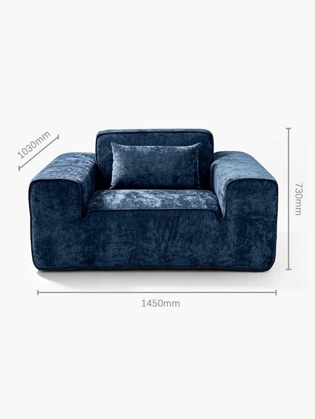 TIDE Self-Expanding Velvet Armchair