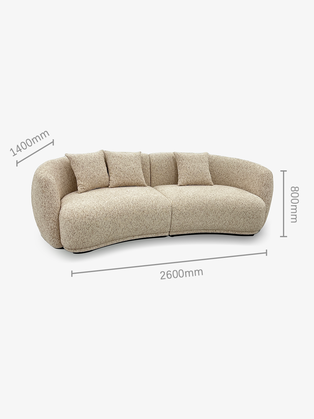 SABBIA 4-Seater Curved Sofa