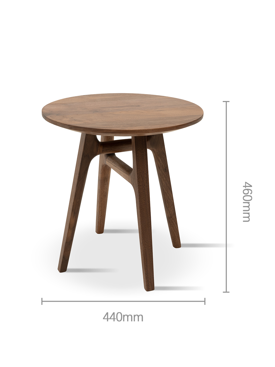 YU Solid Black Walnut Japandi Side Table