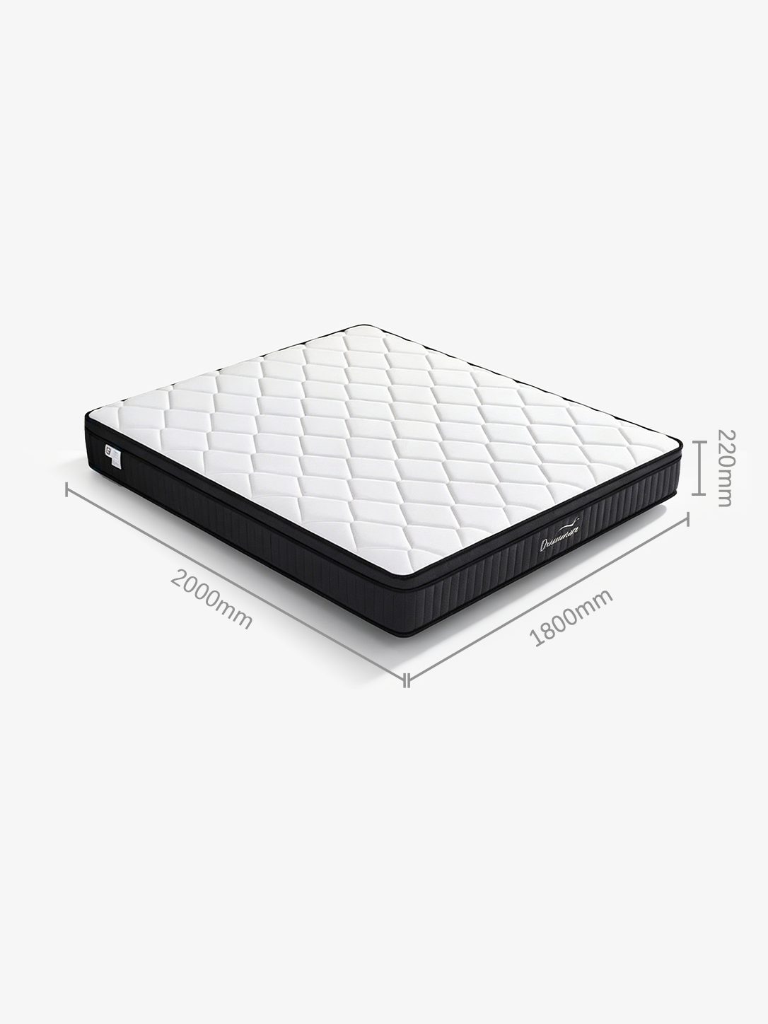 Quilted Diamond Contour Mattress, Medium-Firm, Super King