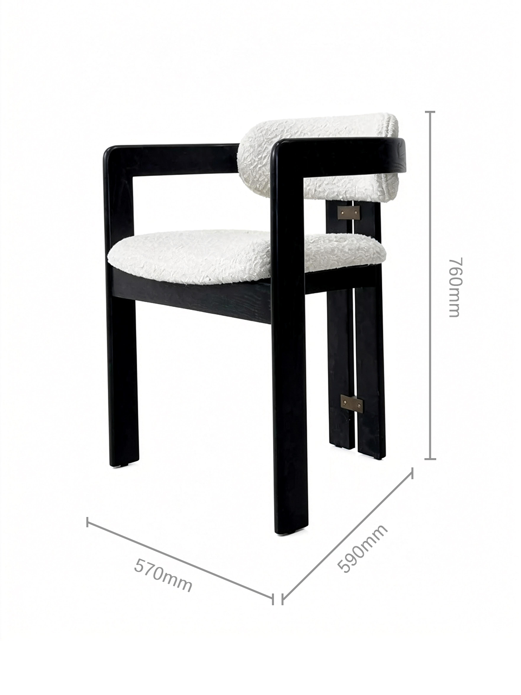 RENNE Textured Fabric Dining Chair