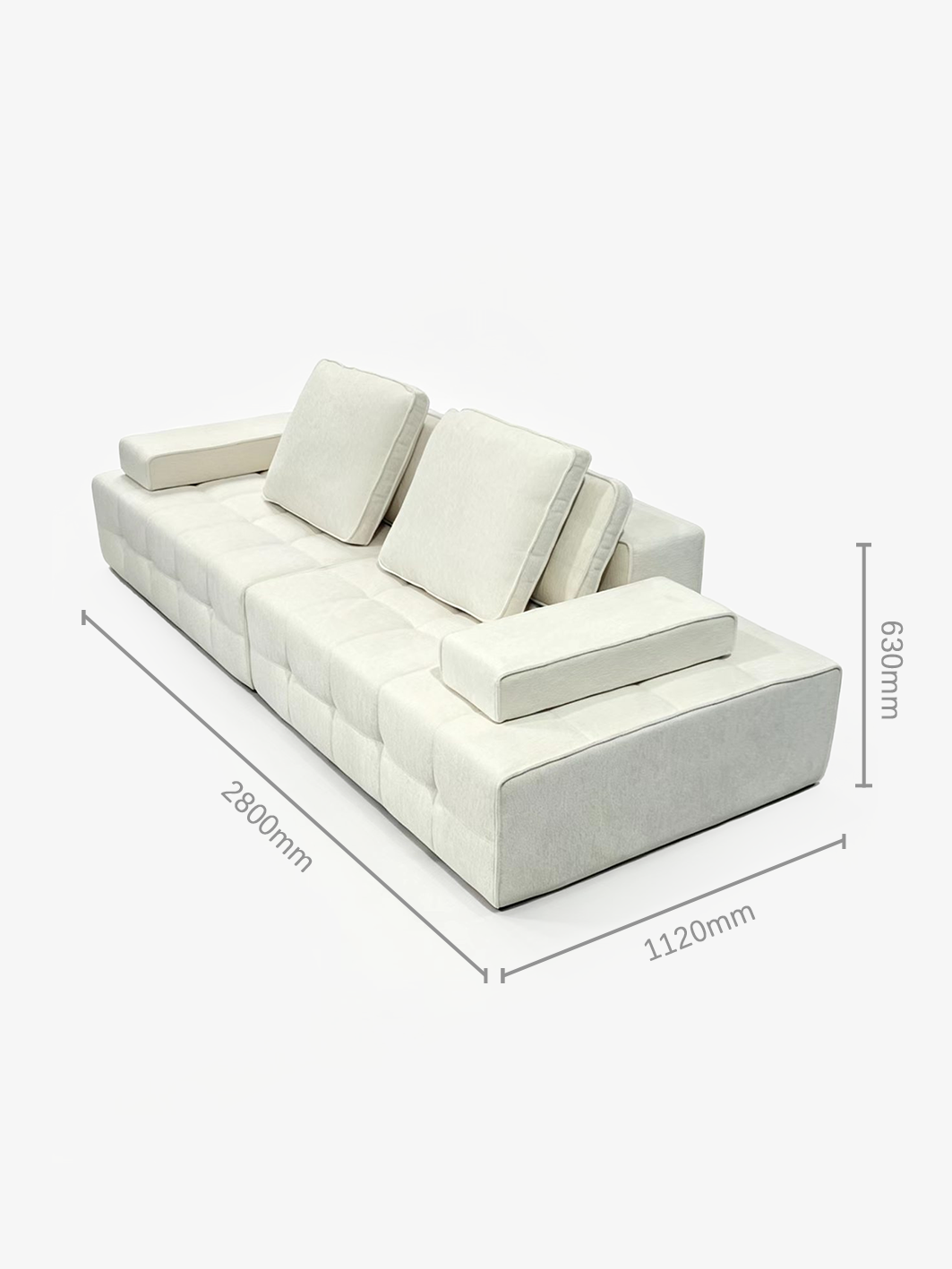 DRIFT 4-Seater Self-Expanding Velvet Sofa