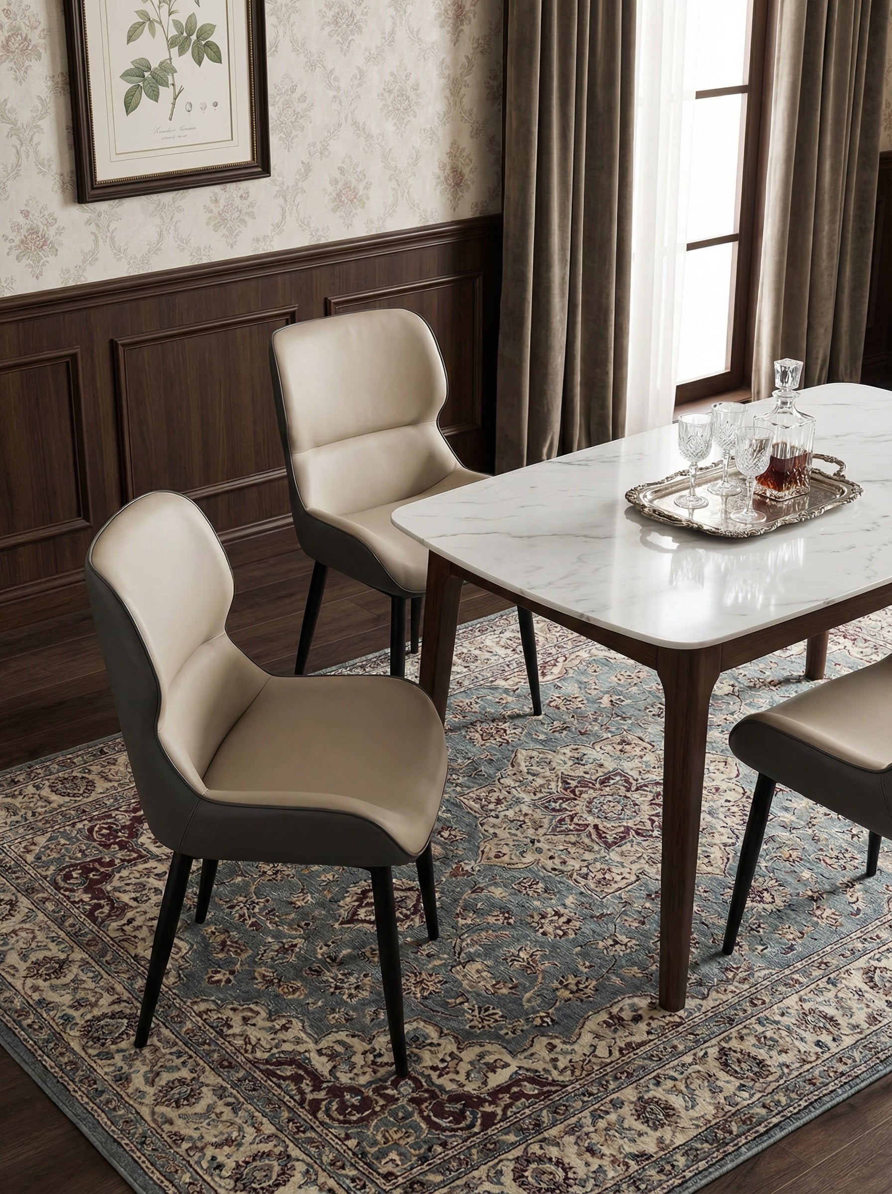 SIENA Two-Tone Upholstered Dining Chair