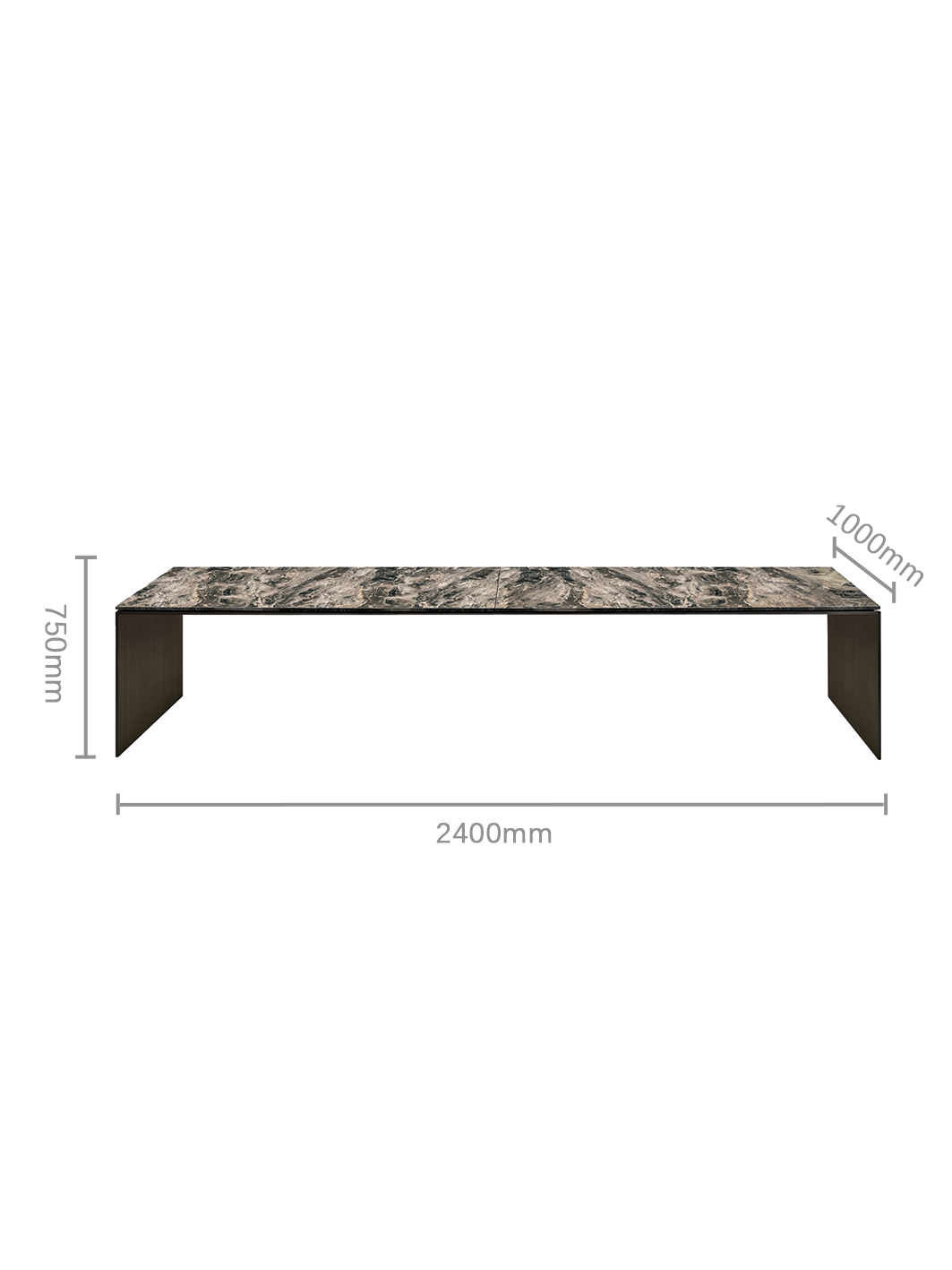 VENETO Venetian Brown Marble Dining Table