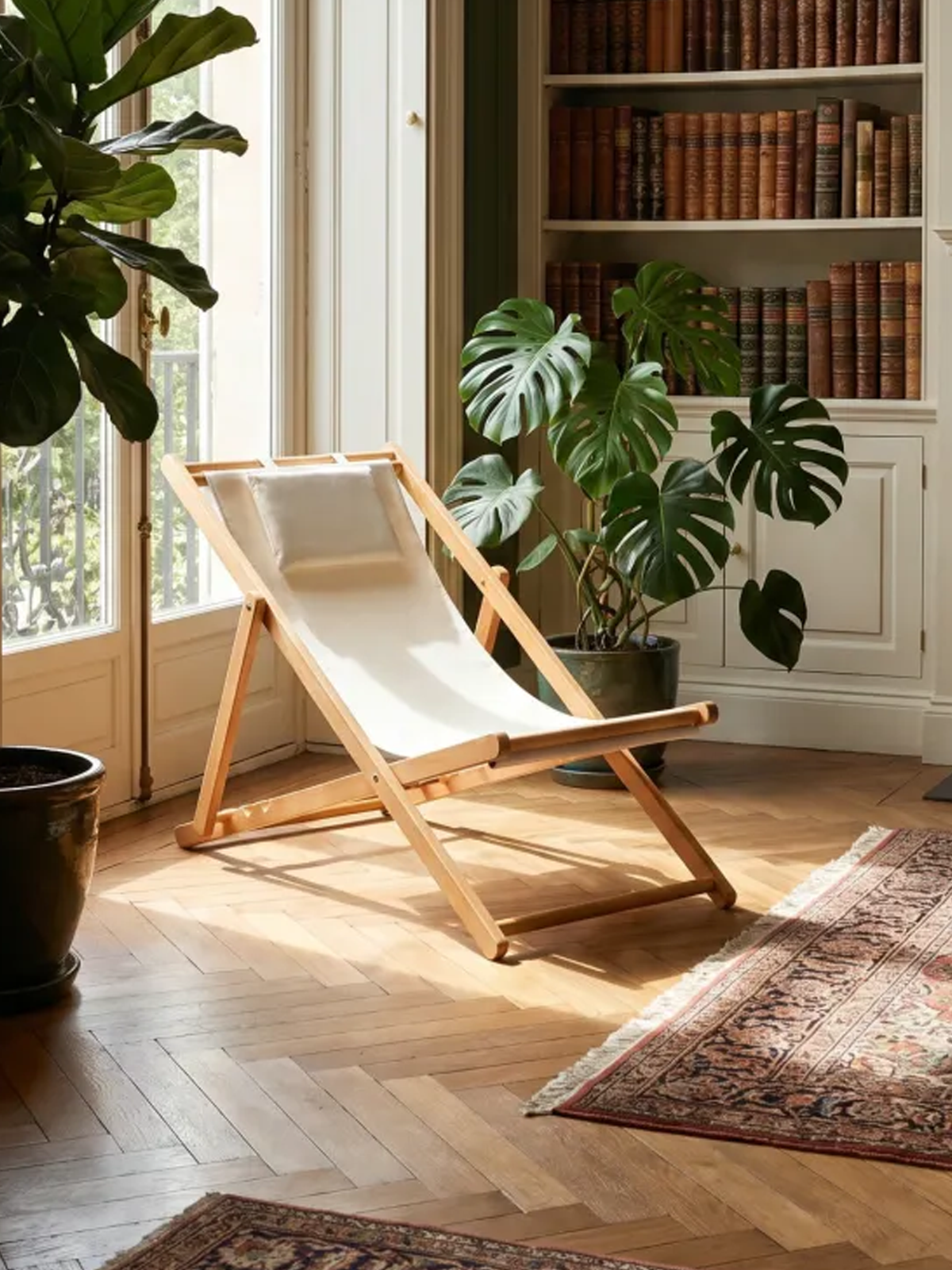COSTA Folding Sling Chair with Headrest Cushion