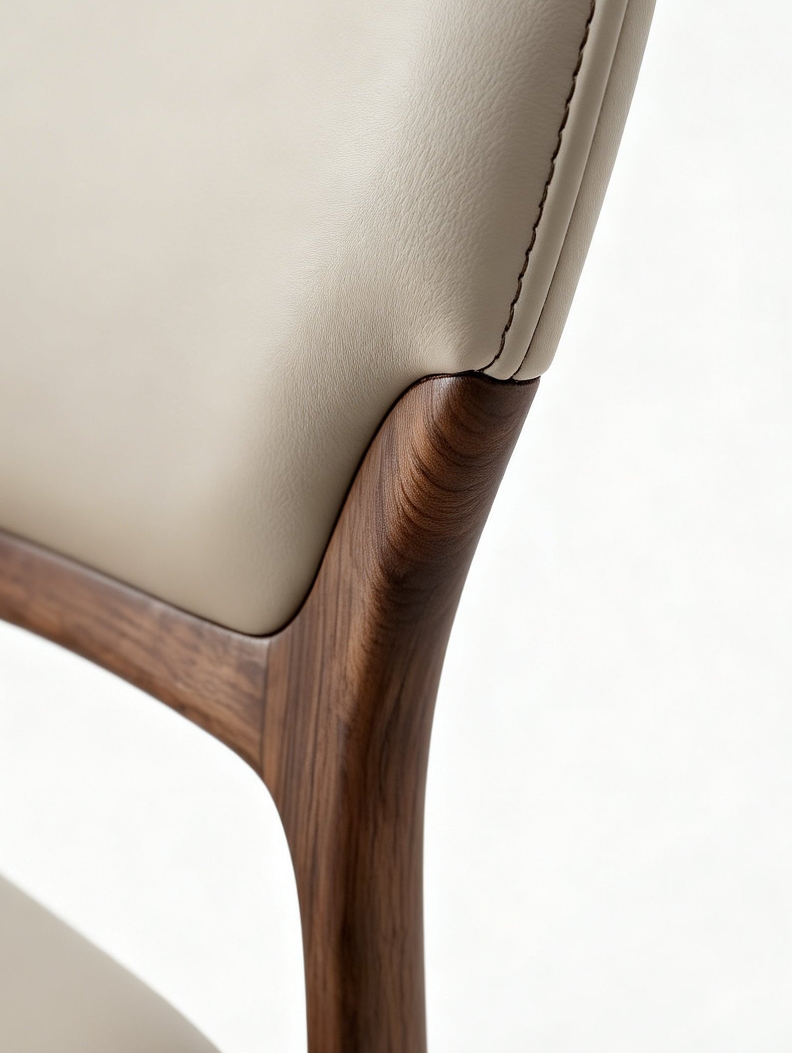 STELLA Black Walnut Vegan Leather Dining Chair