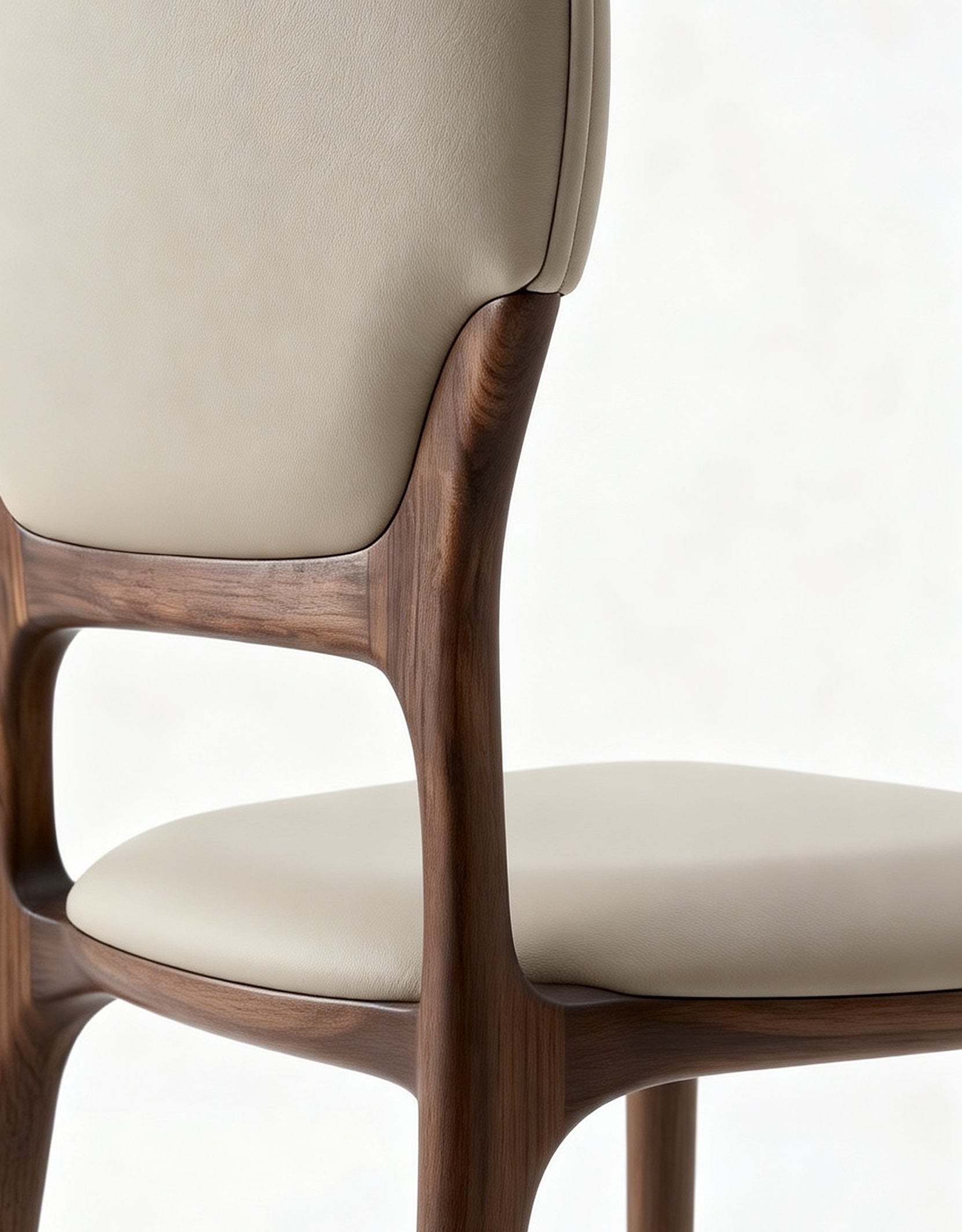 STELLA Black Walnut Vegan Leather Dining Chair