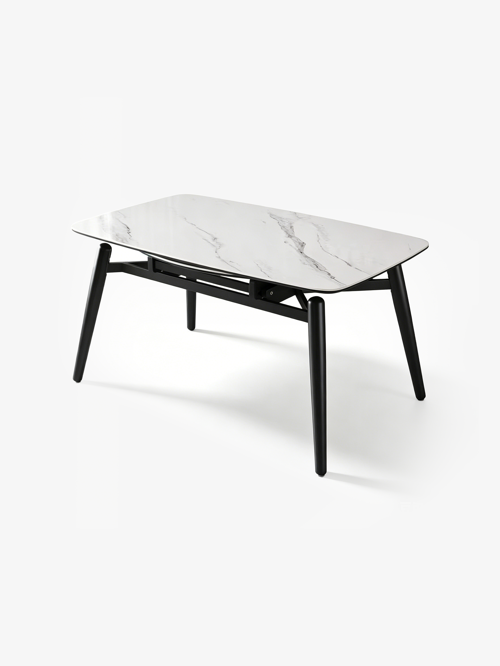 ORBIT Extendable White Sintered Stone Dining Table