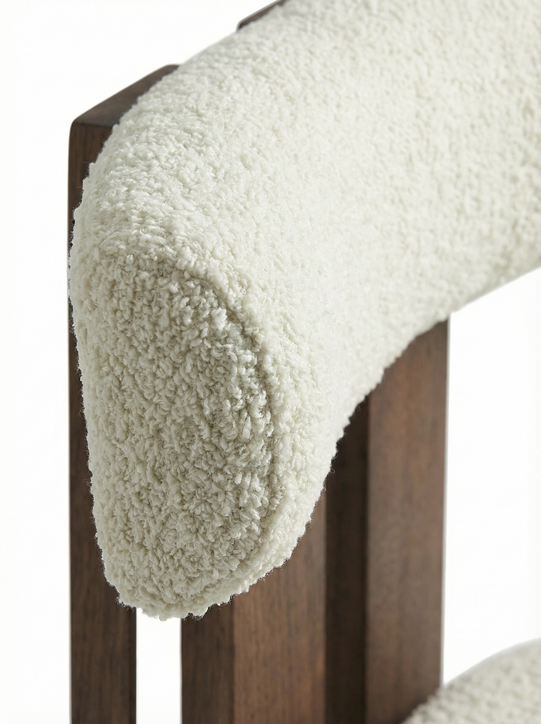 COLETTE Black Walnut Bouclé Dining Chair