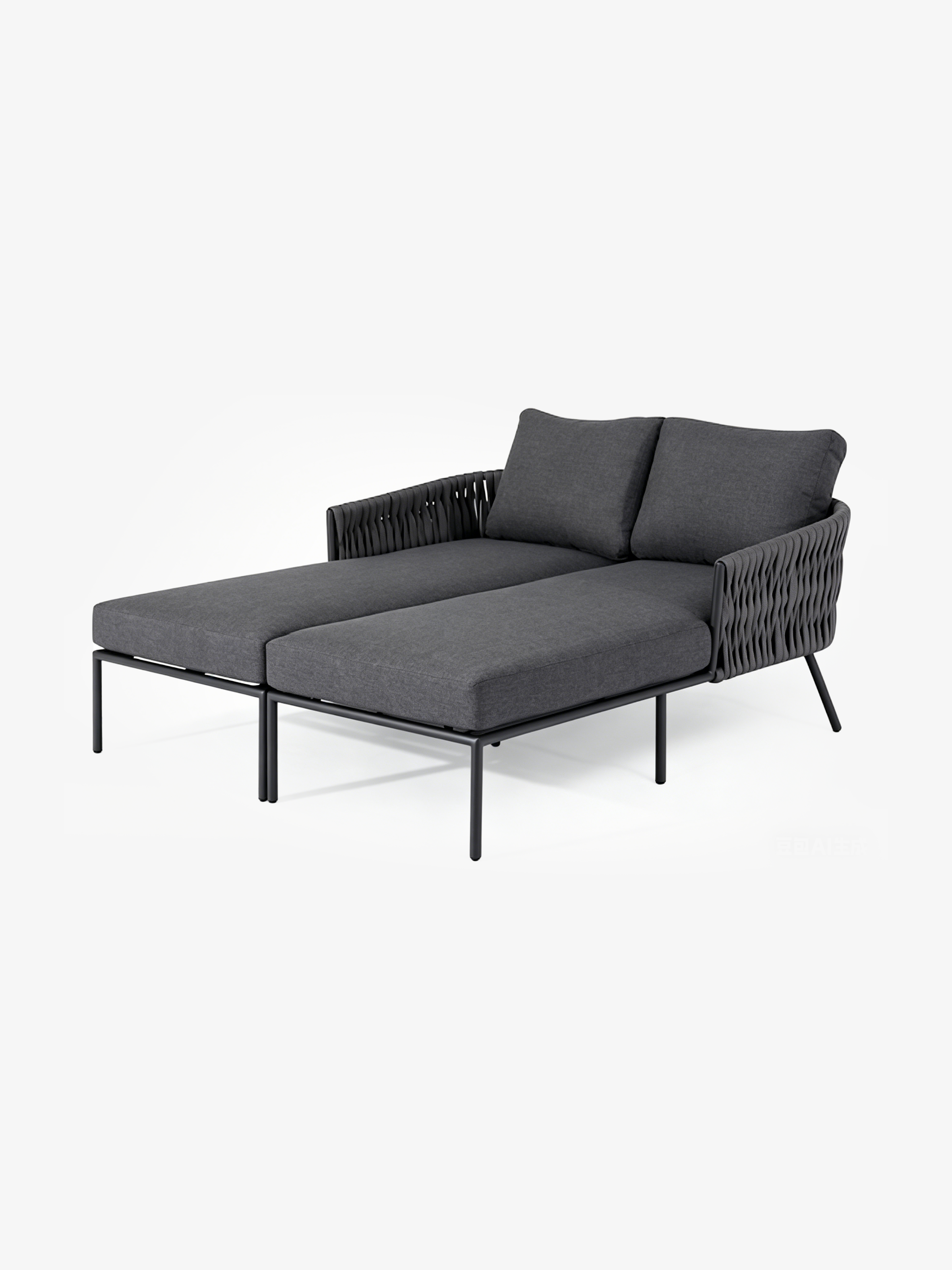 RIVA 3-Piece Modular Outdoor Chaise Lounge Set