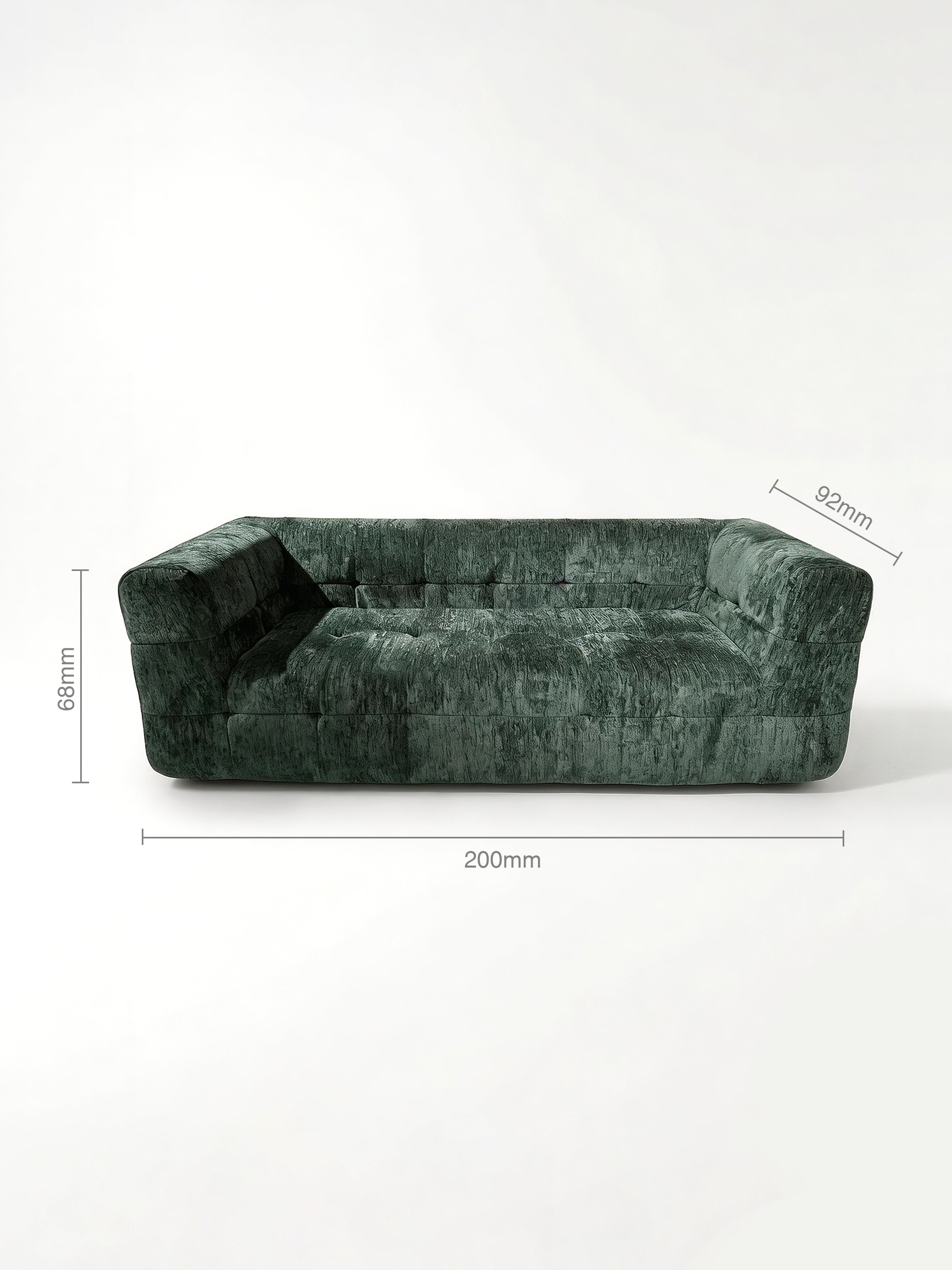 VEIA 3-Seater Emerald Corduroy Sofa