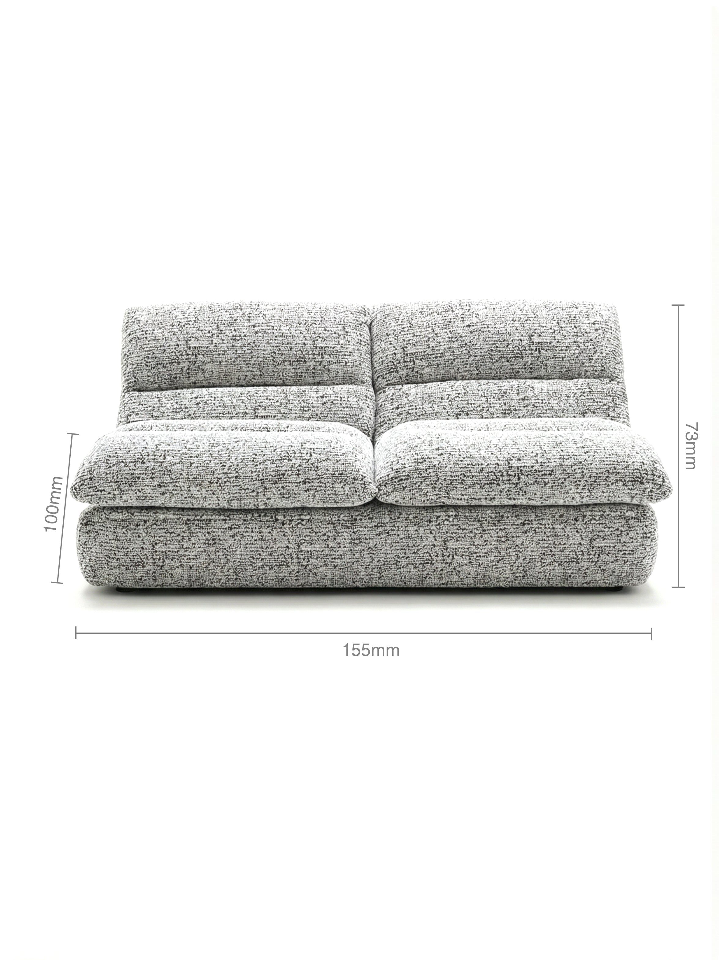 GELA Instant Bloom Grey 2-Seater Sofa