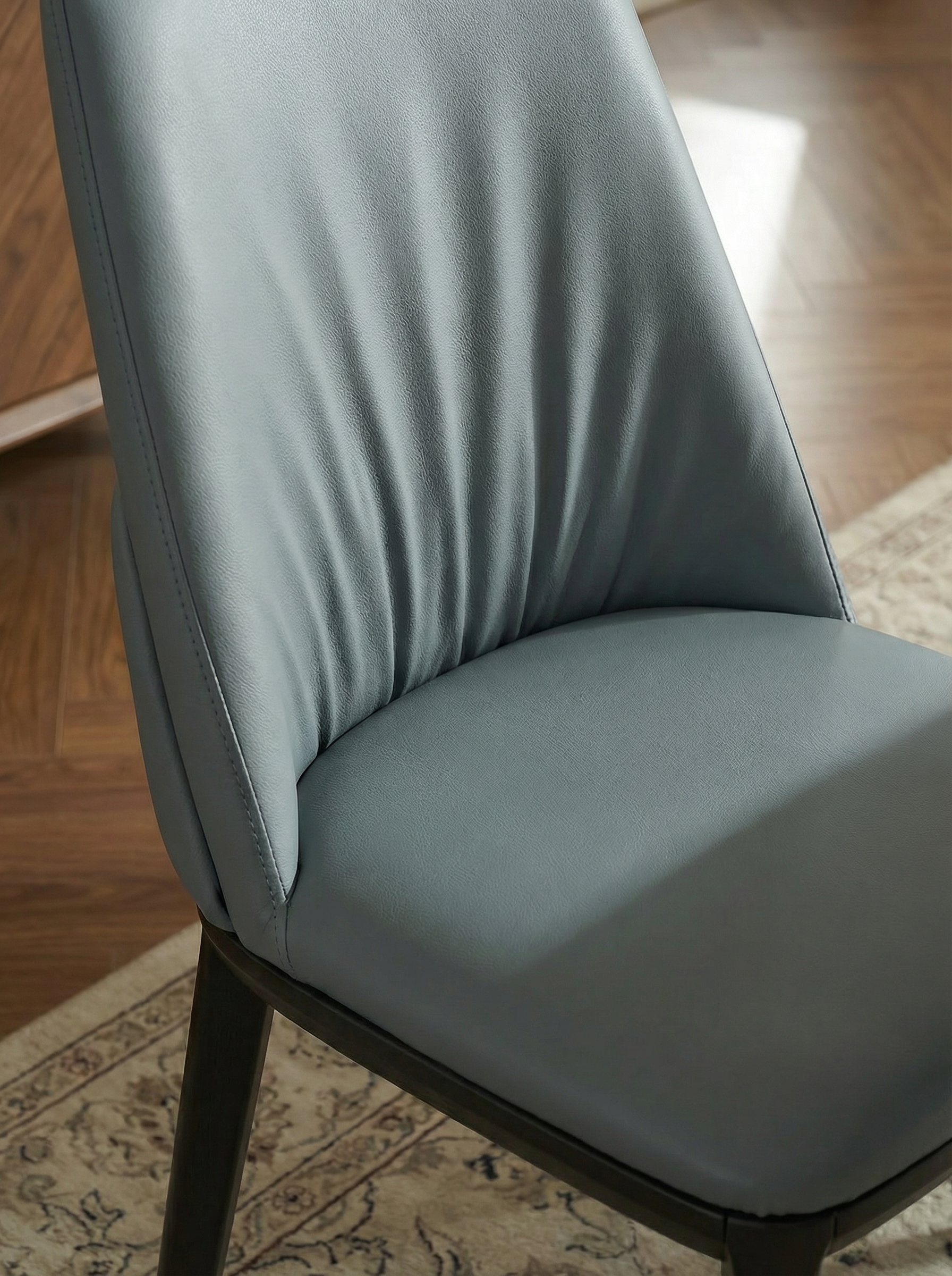 Liora Solid Ash Wood Upholstered Dining Chair