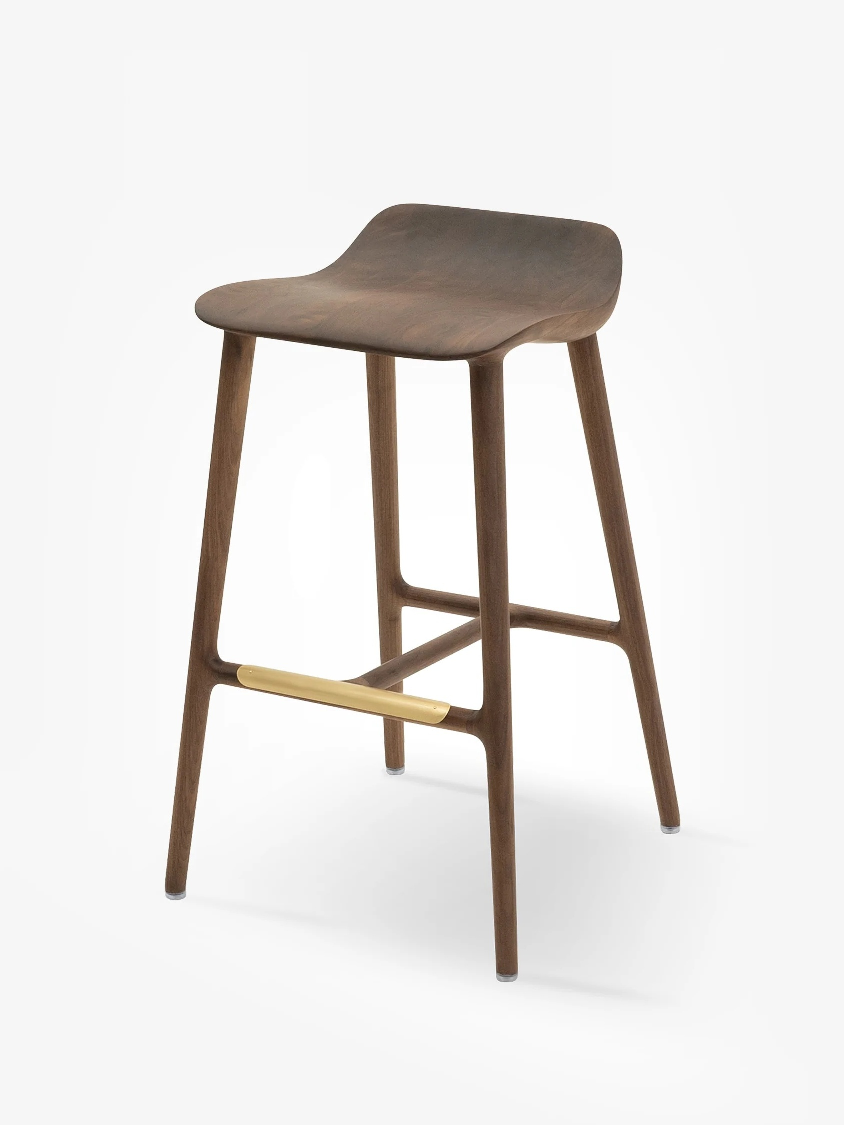 VINO Solid Black Walnut Bar Stool