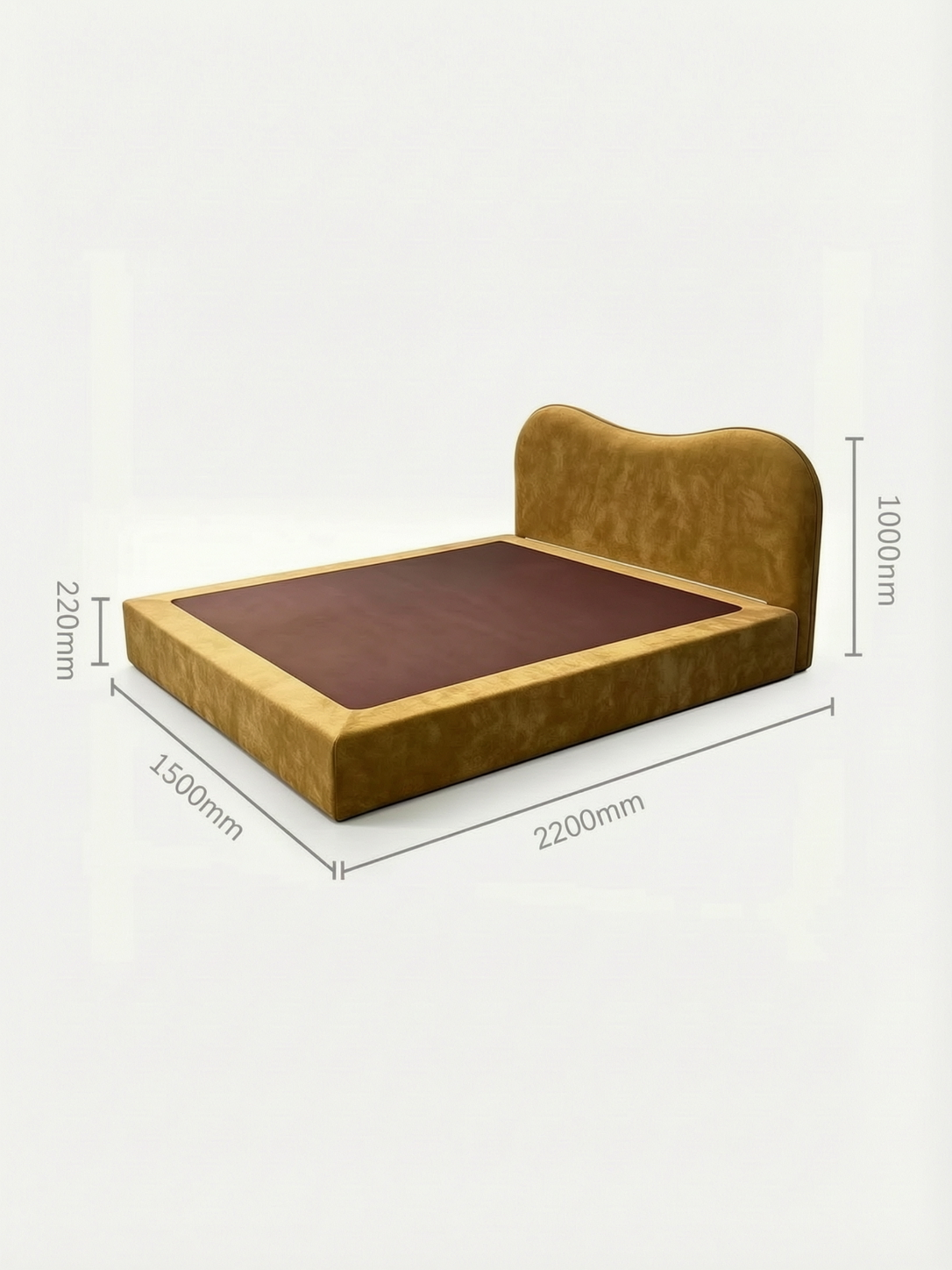 Siena King   Bed  Italian Contemporary Velvet